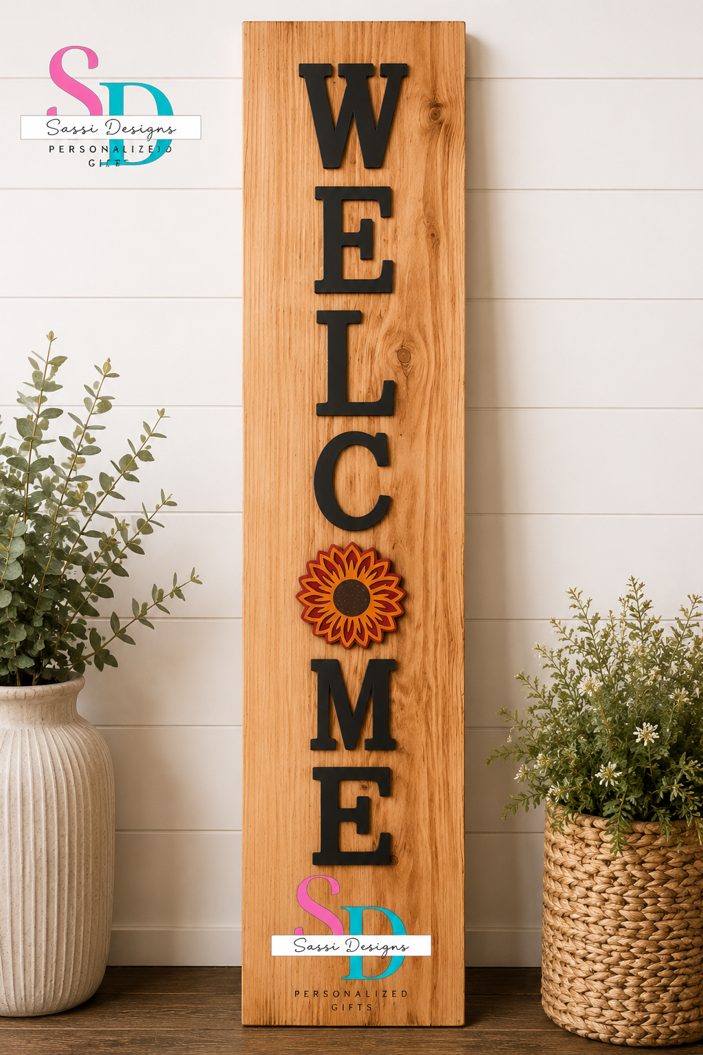 Personalized Interchangeable Porch Leaner