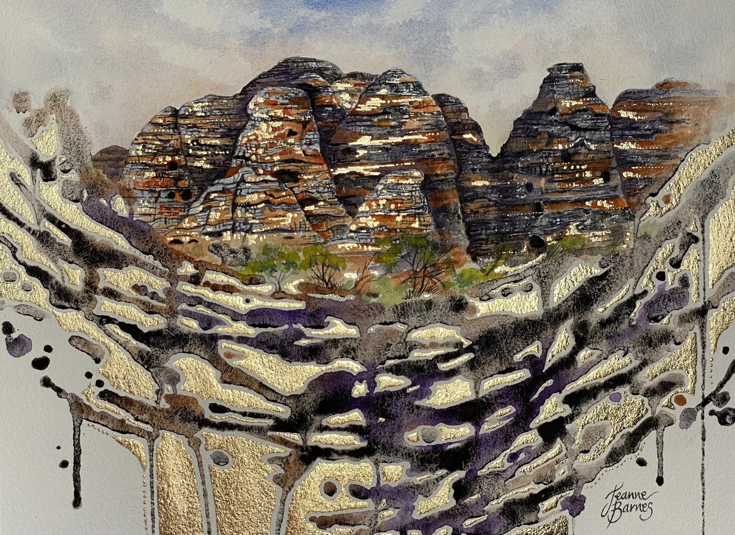 Crevices and Crags - Jeanne Barnes print