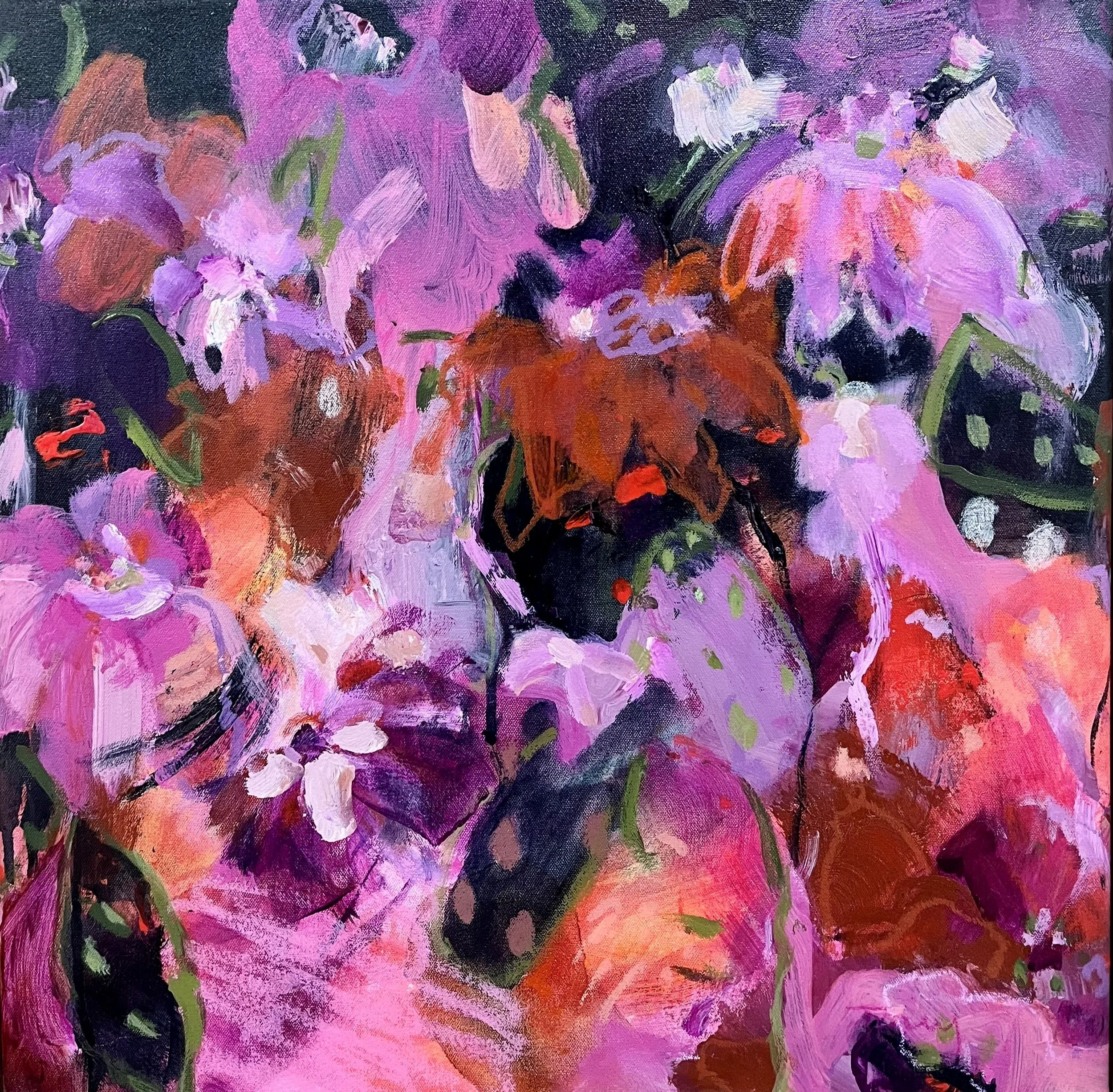 A New Day Blooms - Acrylic and mixed media on polyester - 44 x 44cm framed - $695.png.jpg