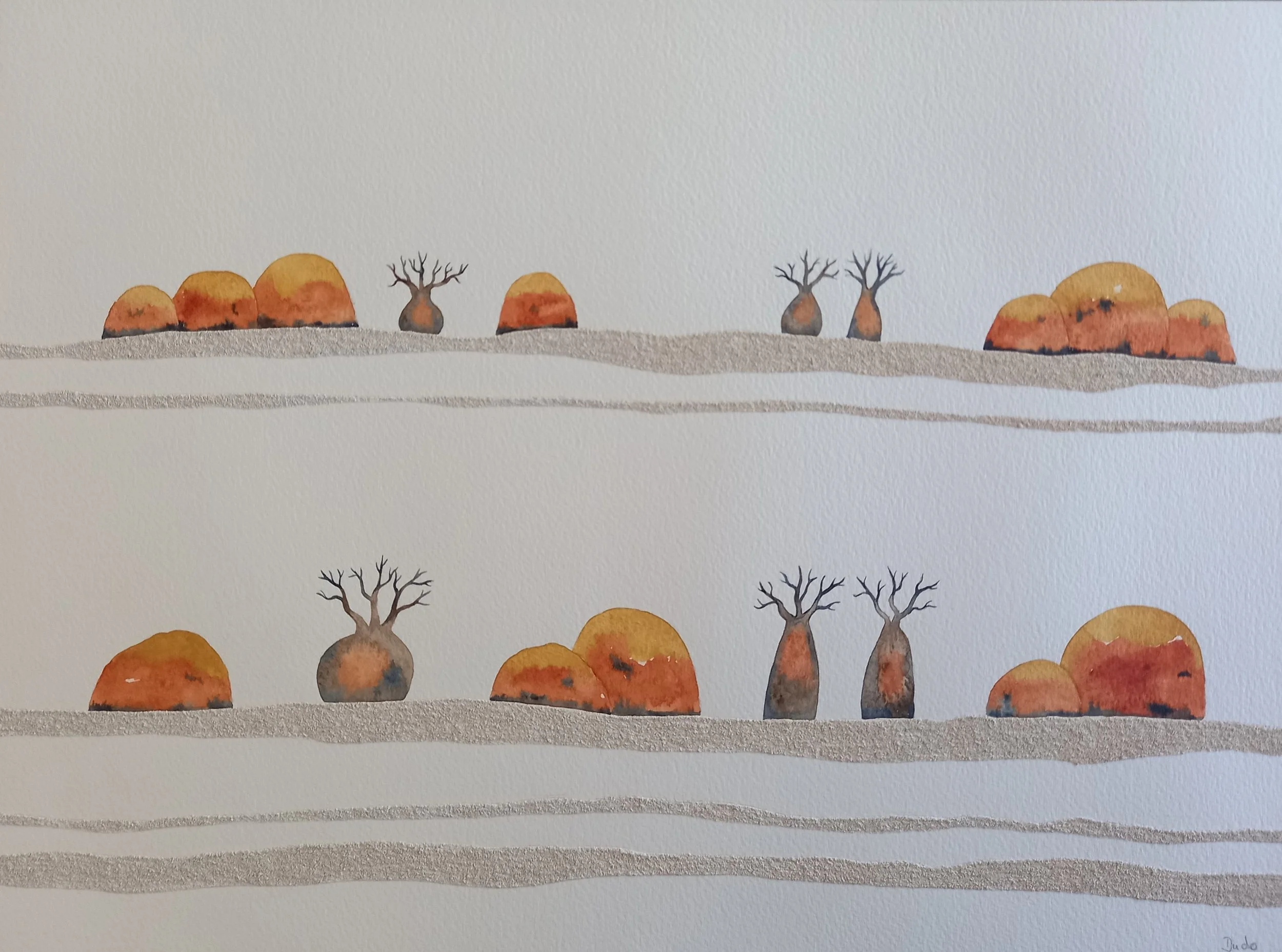 Boabs on Sand II - Evi Fleischmann