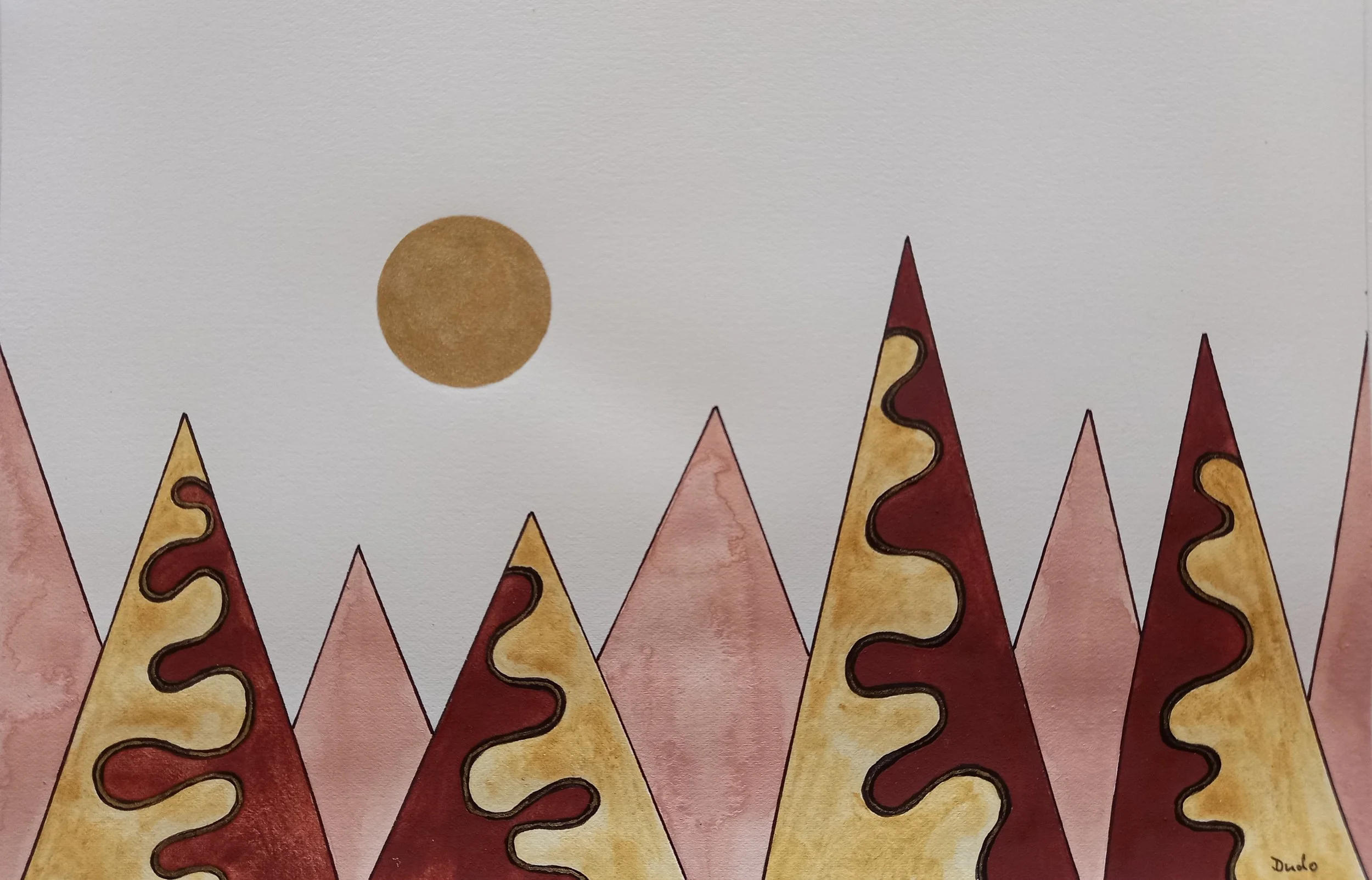 Hills and the Moon - Evi Fleischmann