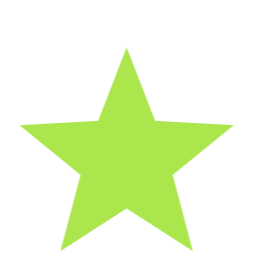 Bright green five-pointed star