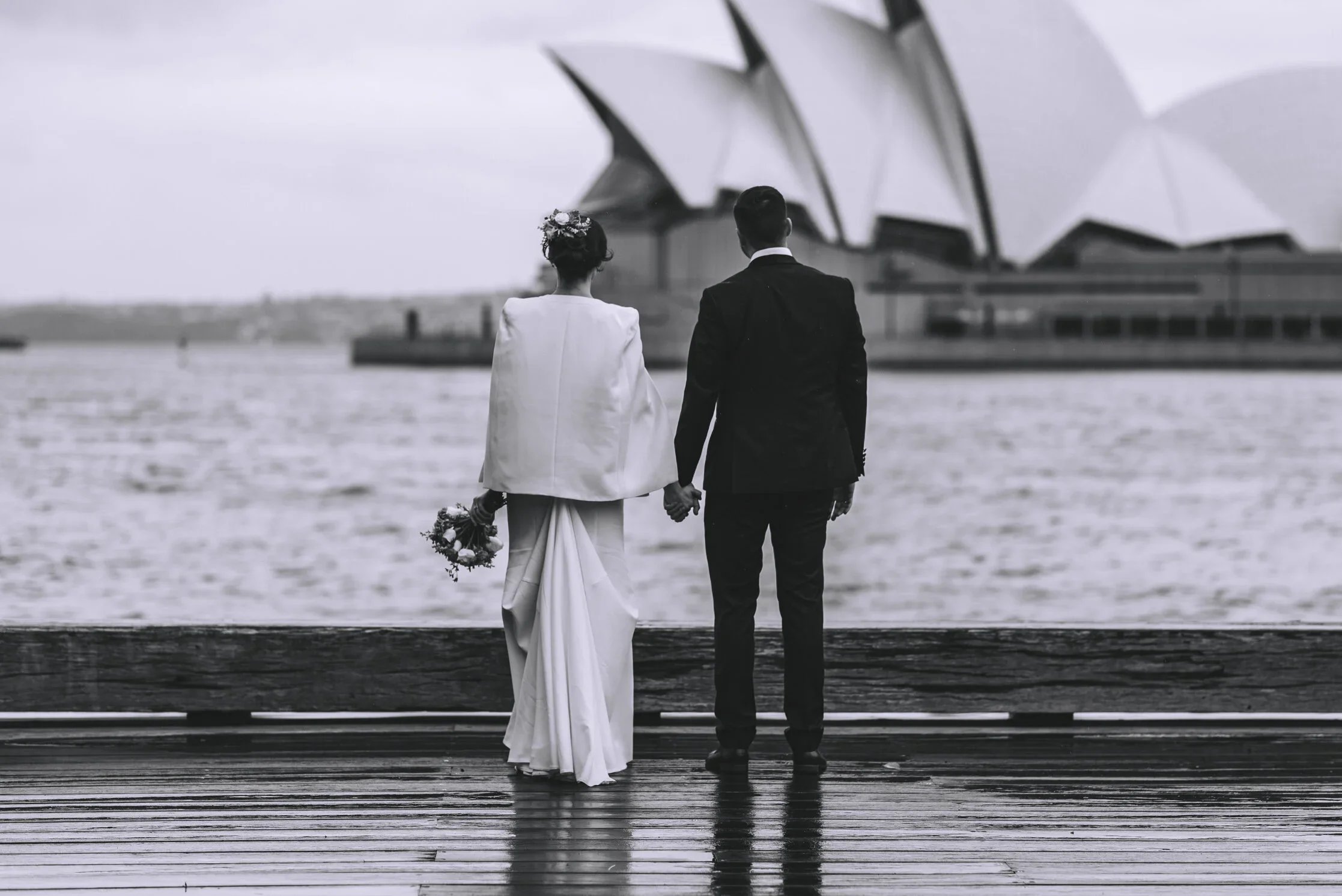 Black and White Wedding photo