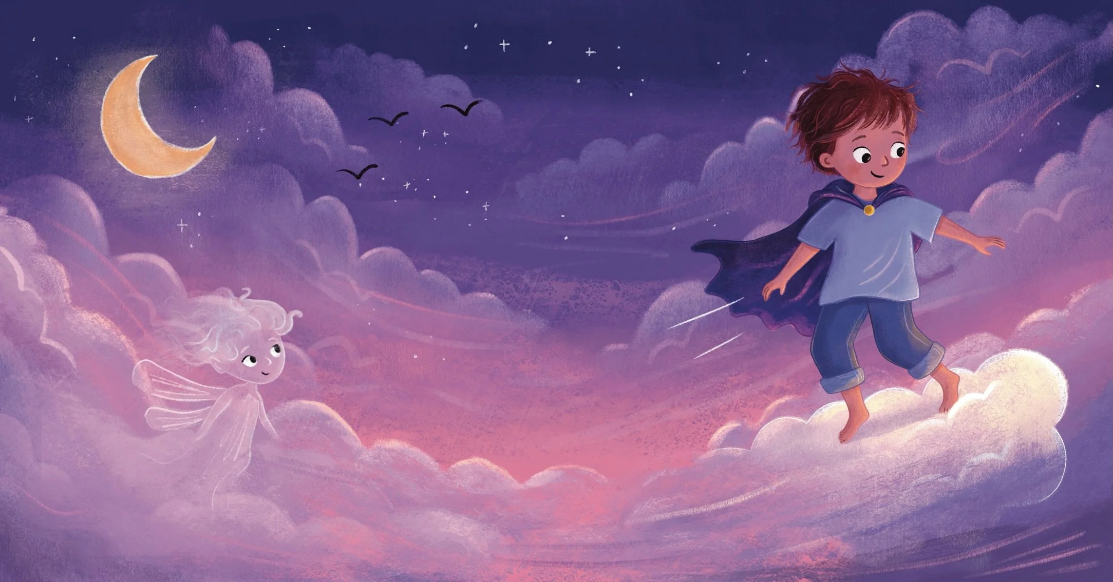 The Cloud Surfer 🏄 ☁️ 
.
.
.
.
#picturebookillustration #illustration #kidlit #childrensbooks #goldcoastartist @brightagencypublishing @brightagencylicensing @the_bright_agency @nickylander
