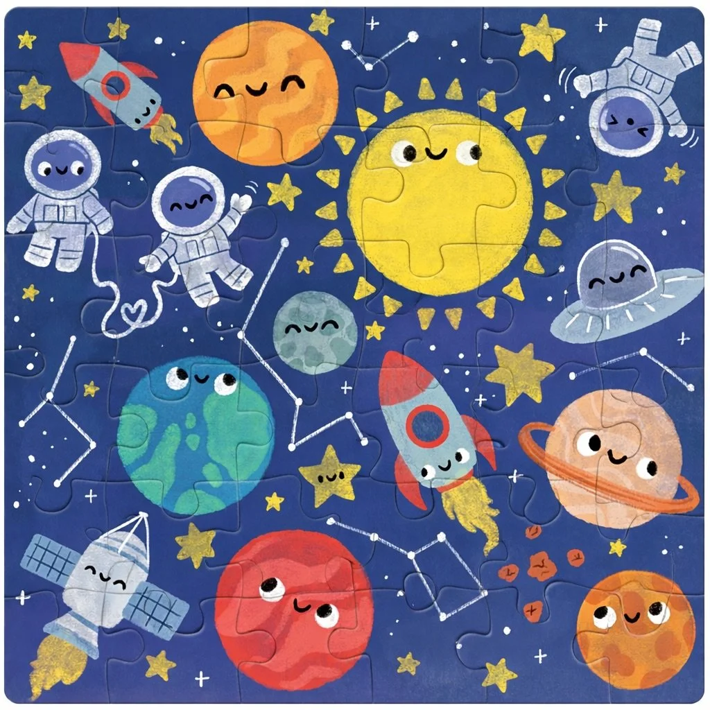 This jigsaw is out of this world 🪐 
.
.
#picturebookillustration #illustration #kidlit #childrensbooks #productdesign @brightagencypublishing @brightagencylicensing