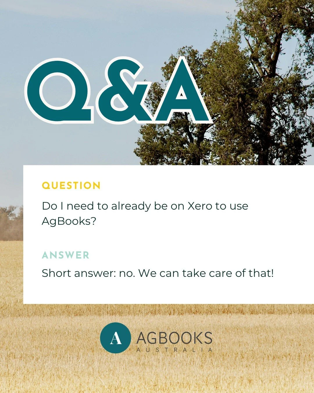 We get asked this one a lot.

"Do I need to already be on Xero to use AgBooks?"

Short answer, no.

If you're already on Xero, great. We'll audit your file, fix what needs fixing, and build from there.

If you're not on Xero yet, that's com