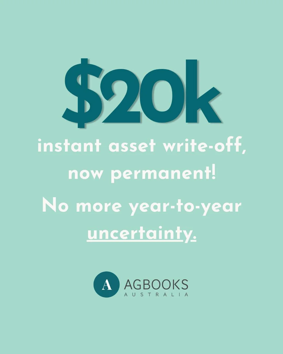 Big win for anyone who's ever put off buying gear because "who knows if the write-off will still be around" 🎉

The $20,000 instant asset write-off just went from "we'll see" to permanent. For over a decade, this thing got extende