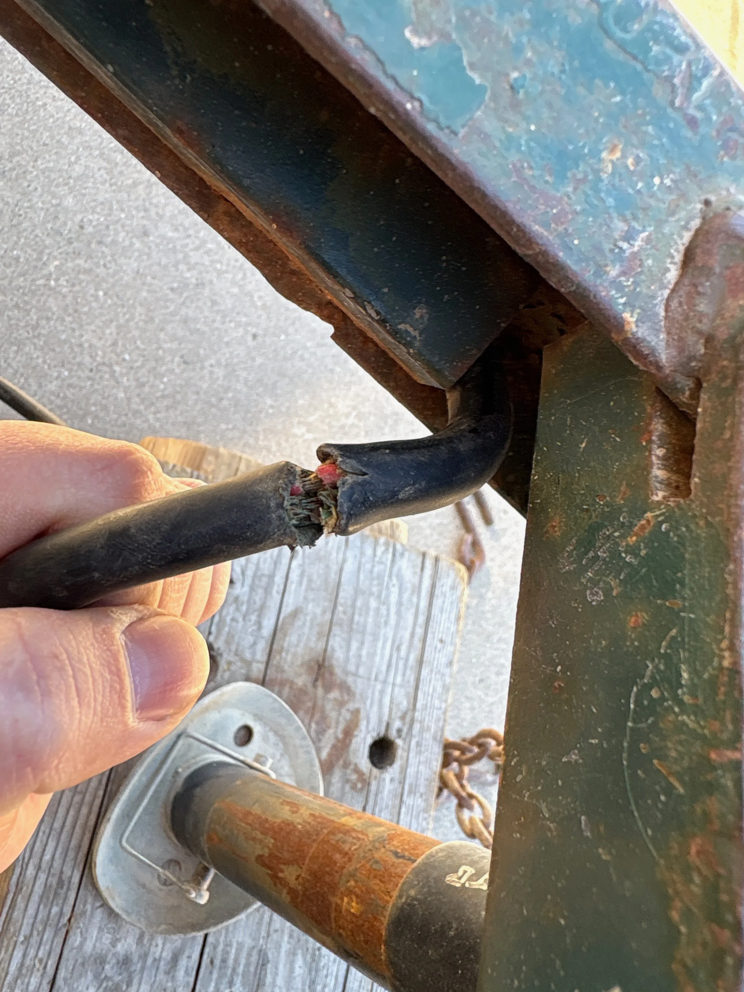 Electrical brake repair on an enclosed contractor trailer in Northern Colorado