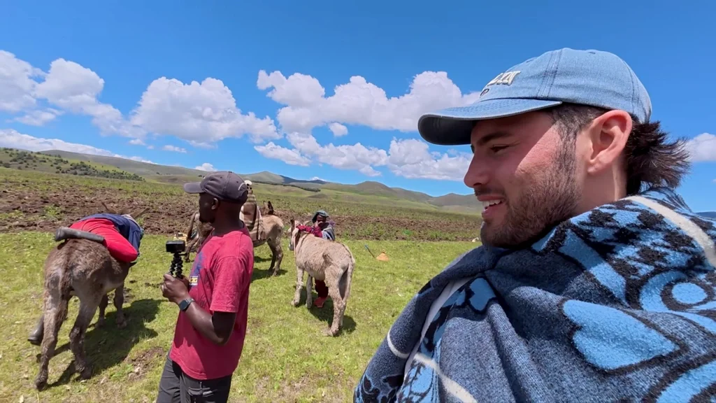 The donkey racing setup