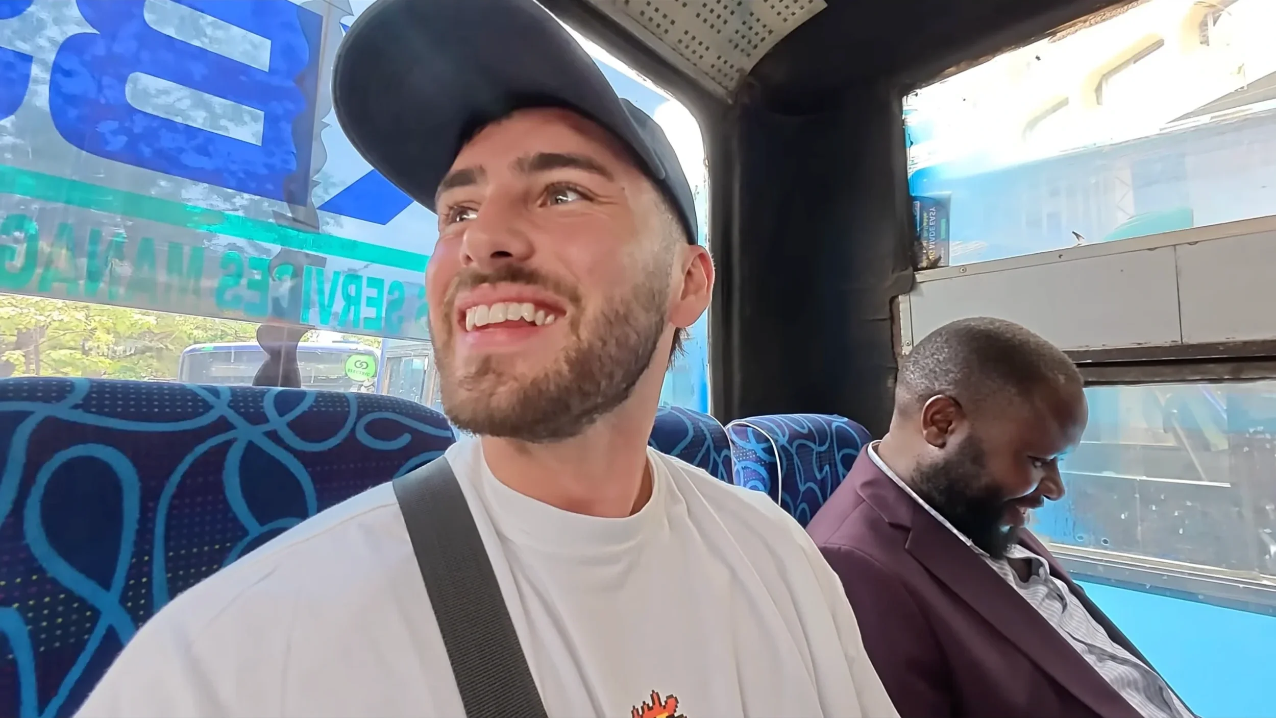 inside a packed Nairobi matatu