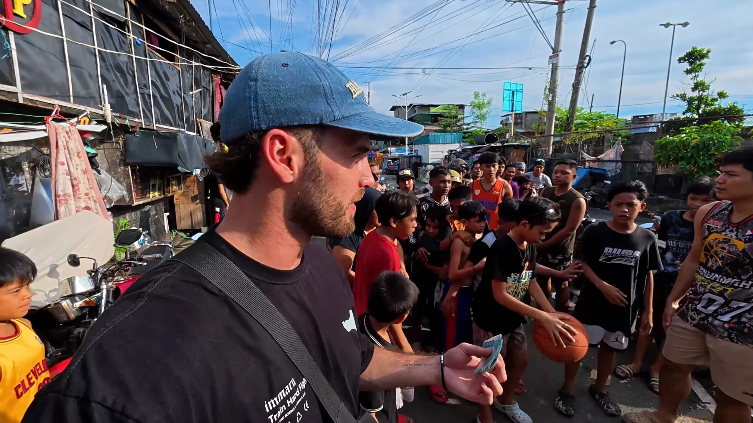 playing basketball in the Philippines