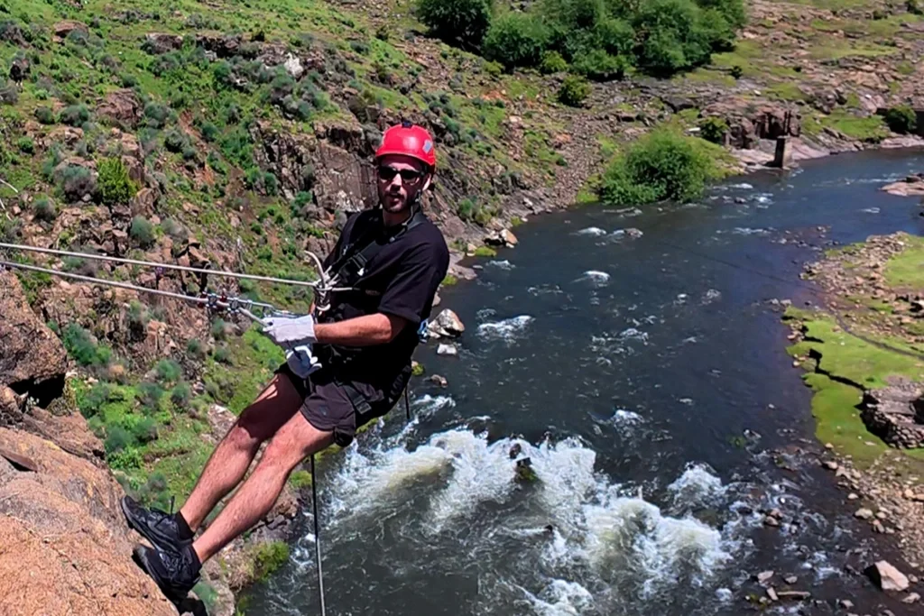 Abseil training in Lesotho