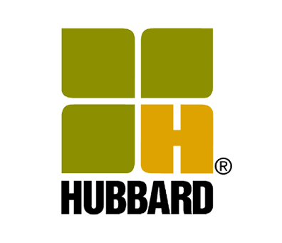 The logo features stylized letters 'G' and 'H' in green and beige, with the word 'HUBBARD' in bold black letters underneath.