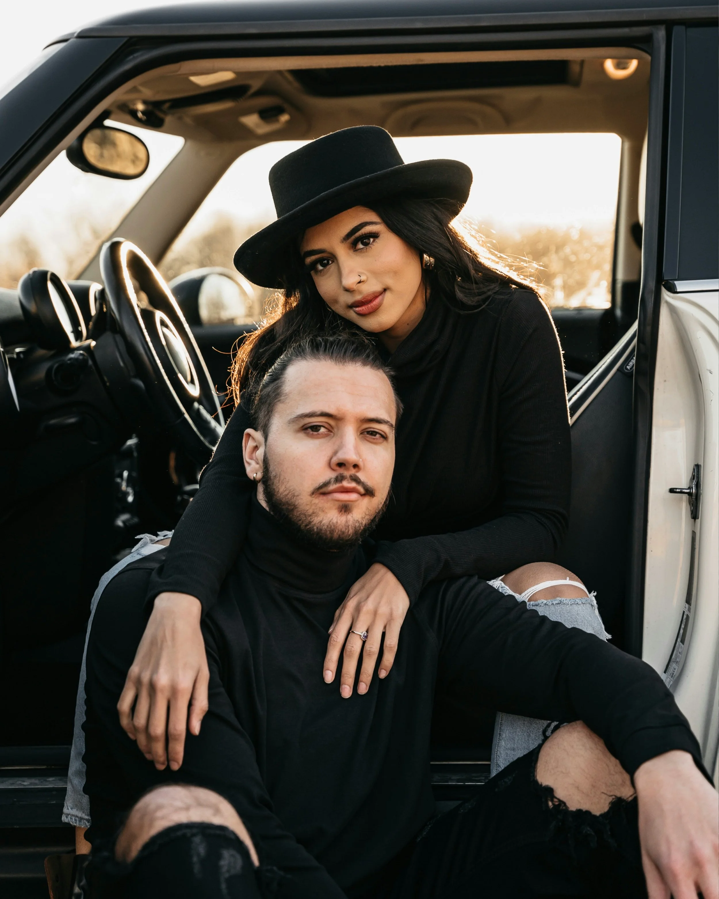 BIPOC couple reconnecting outdoors during couples therapy in Dallas Texas