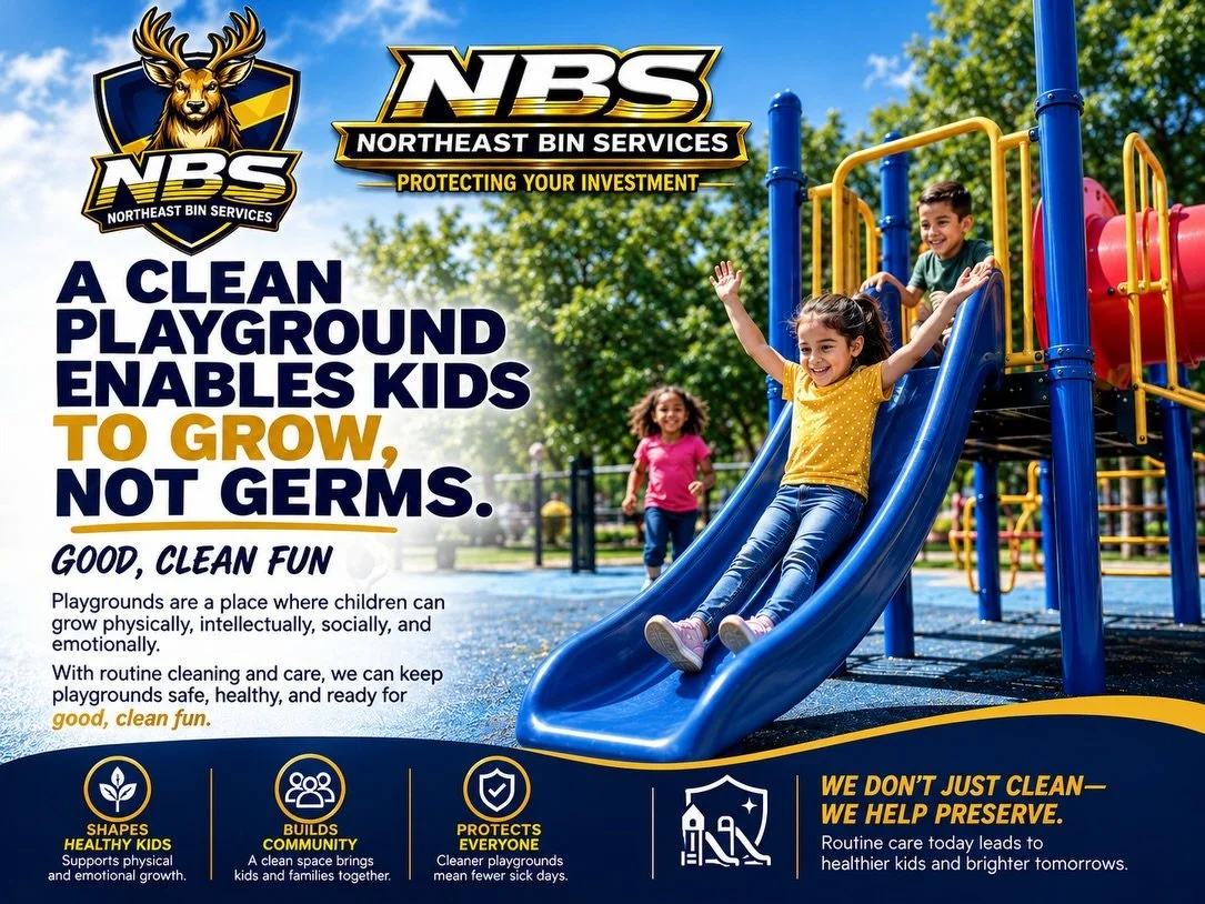 A clean playground enables kids to grow, not germs. 🛝🌱

Playgrounds are built for learning, movement, friendships, and good, clean fun&mdash;but without routine care, dirt, debris, and germs can build up on high-touch surfaces and hard-to-reach are