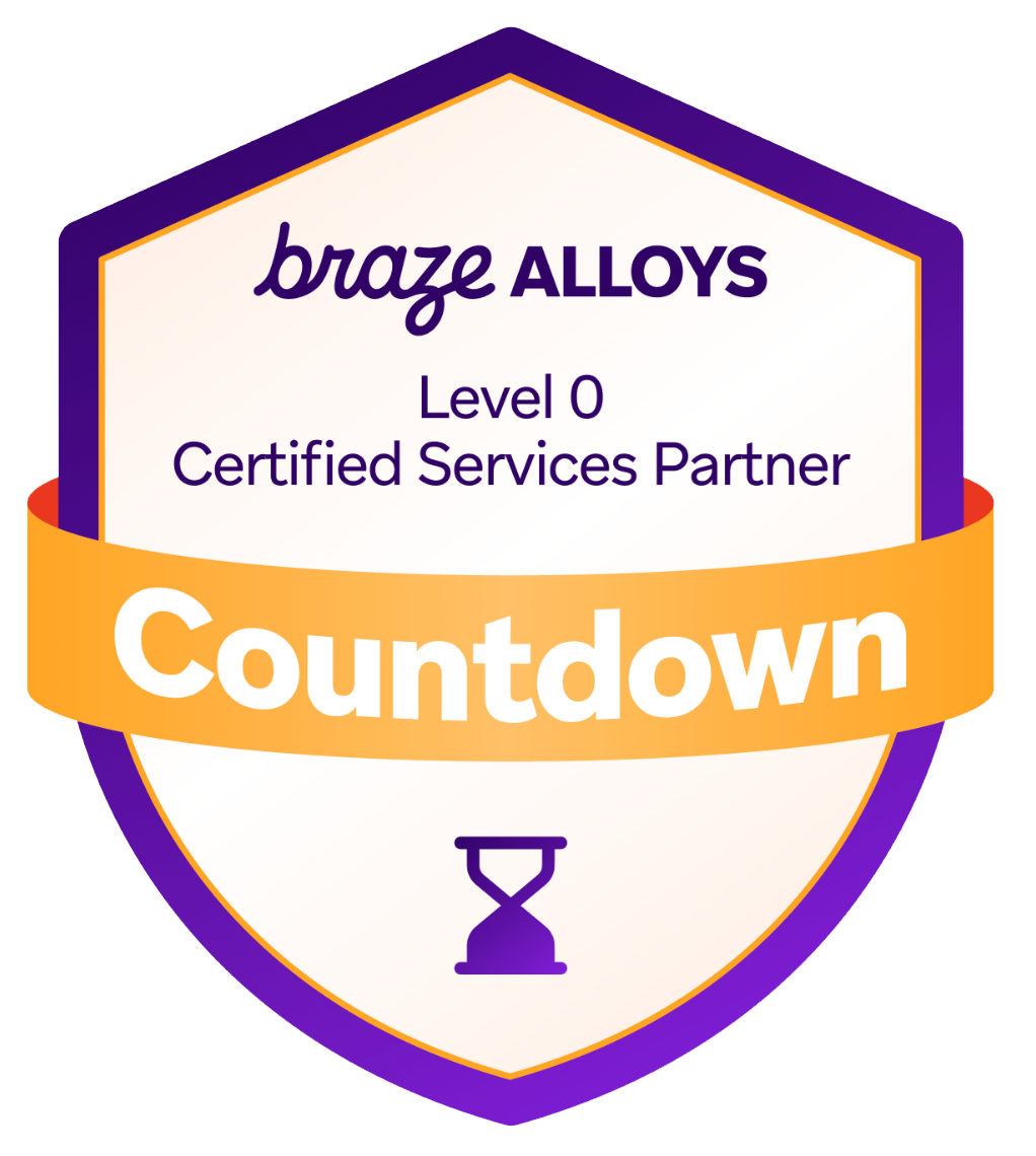 Badge for 'Braze ALLOYS Level 0 Certified Services Partner'