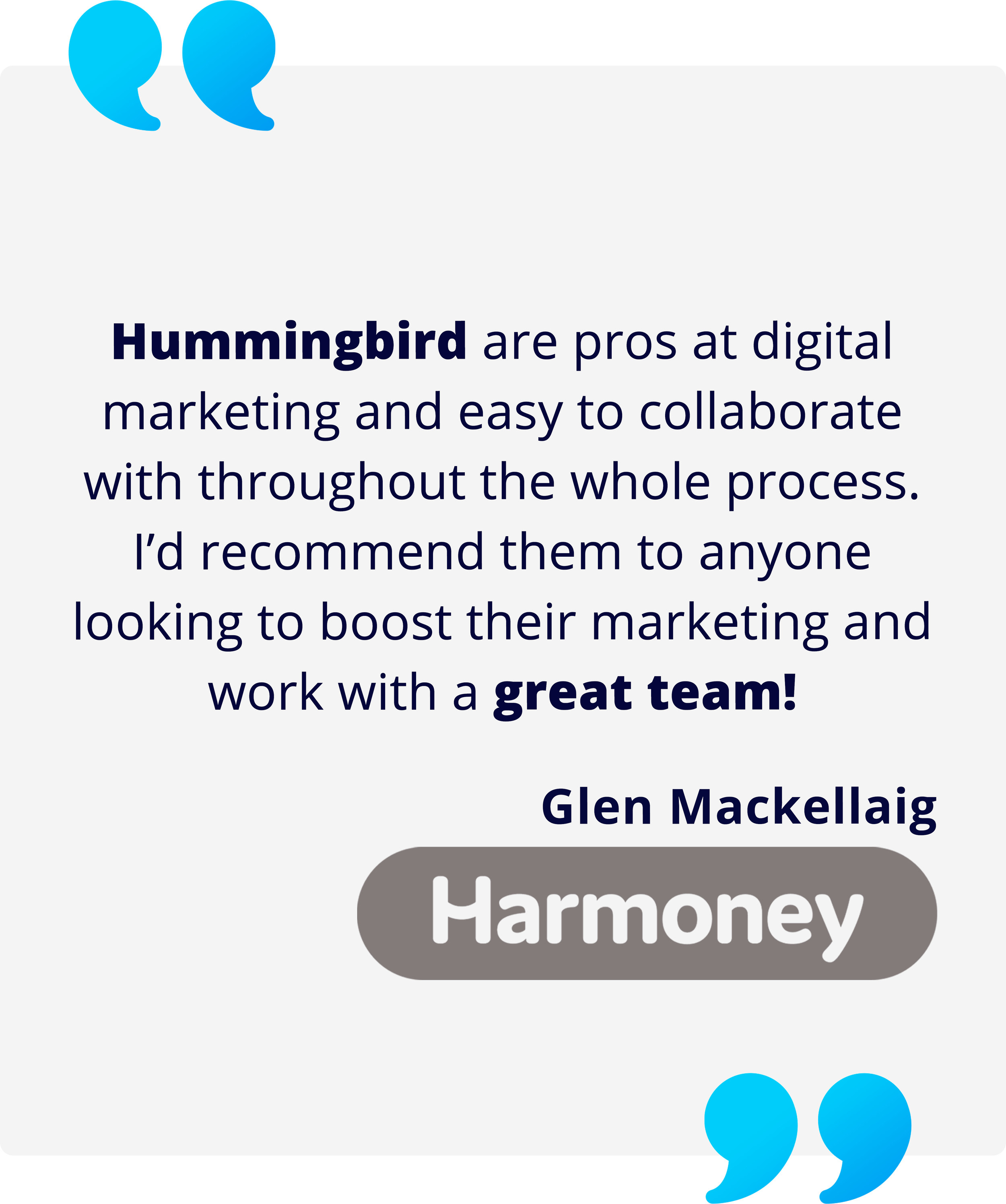 Testimonial Harmoney