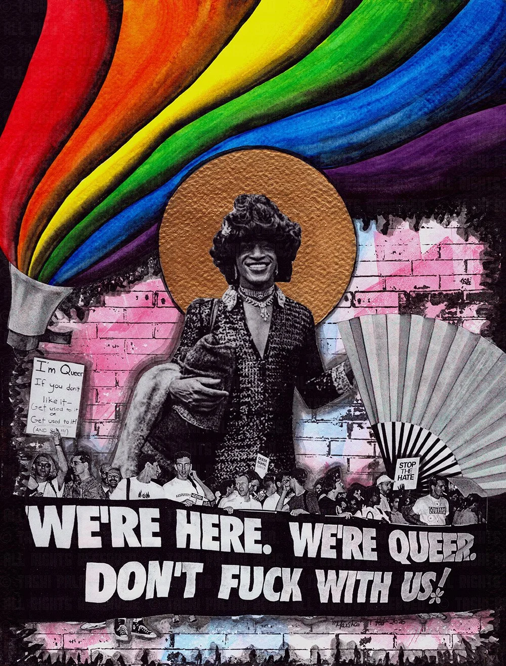 "Marsha" - 2026. Mixed Media on Paper. (9 x 12)

© Tashi Palmo 2026 All Rights Reserved