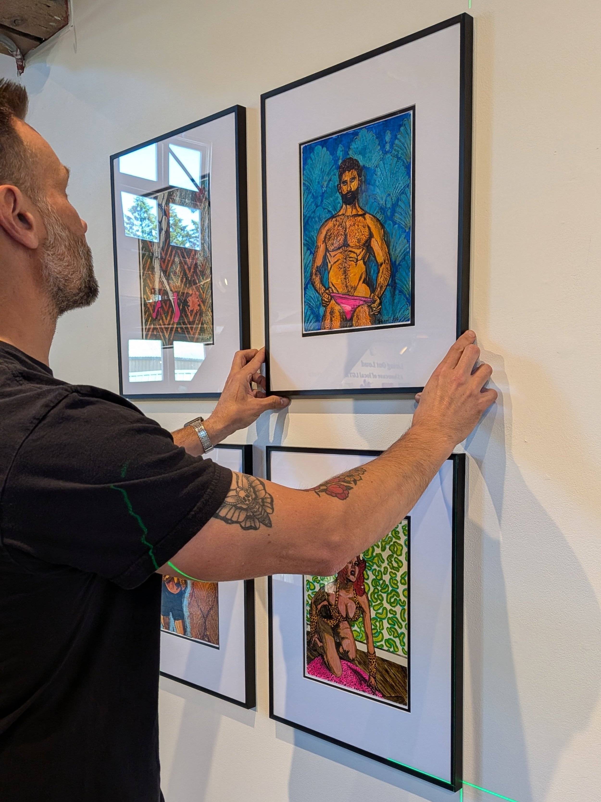 Tomorrow! 🏳️&zwj;🌈✨🎨🖌️

Join us at @nova_boutiquegabriola from 6:30-8:30 PM for the opening of Living Out Loud: Queer Art on Gabriola!

I got a sneak peek at some of pieces during our setup, and it's truly a selection to be proud of. 😁

So grate
