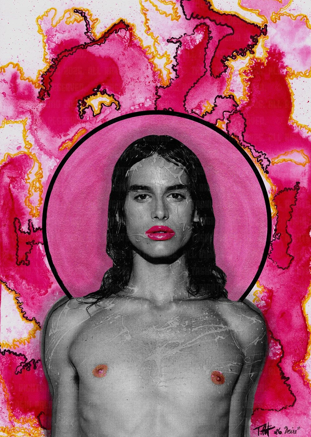 "Desire" - 2026. Mixed Media on Paper.

© Tashi Palmo 2026 All Rights Reserved