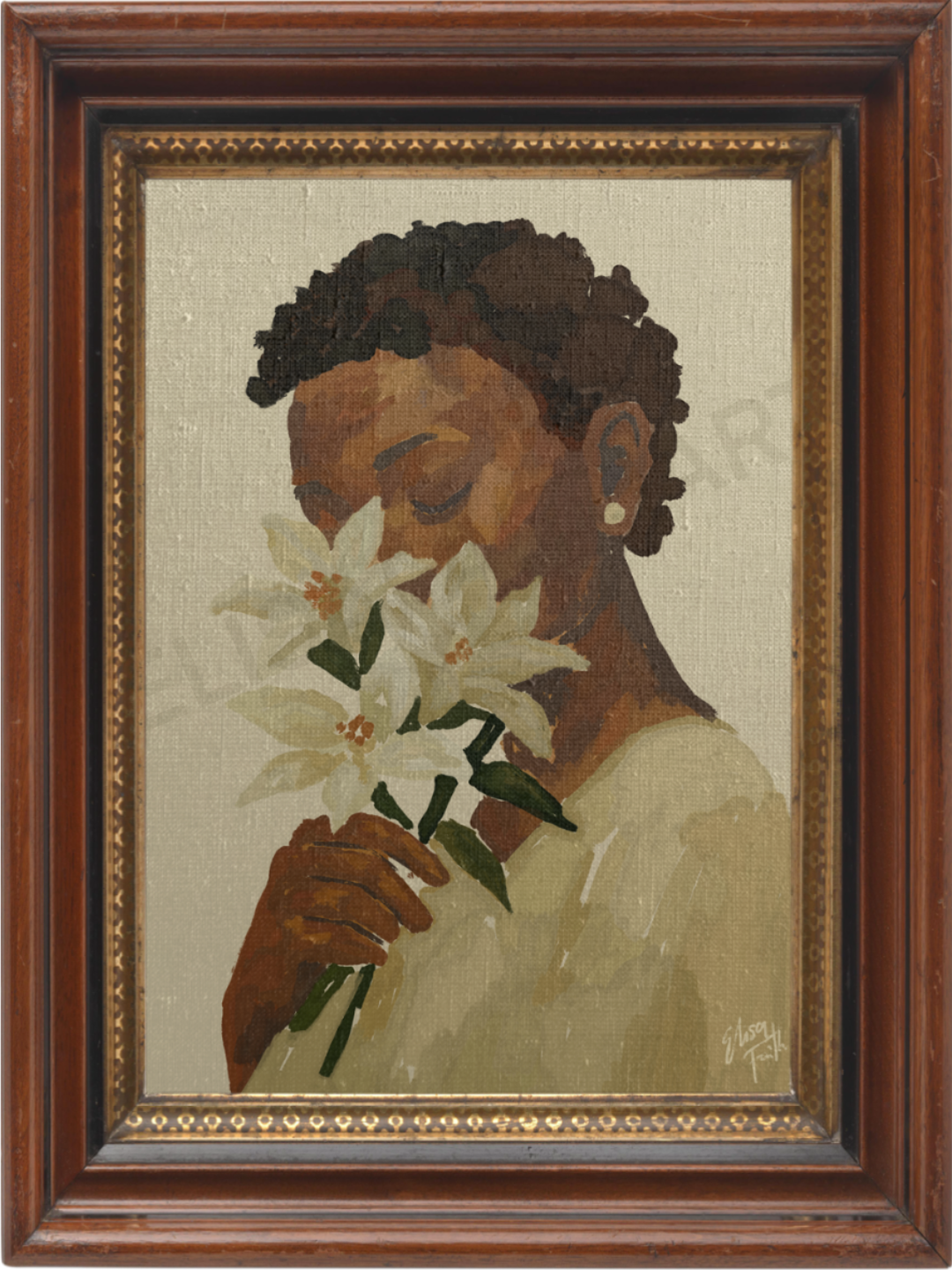 “My God who sees me.” Oil paint on canvas.