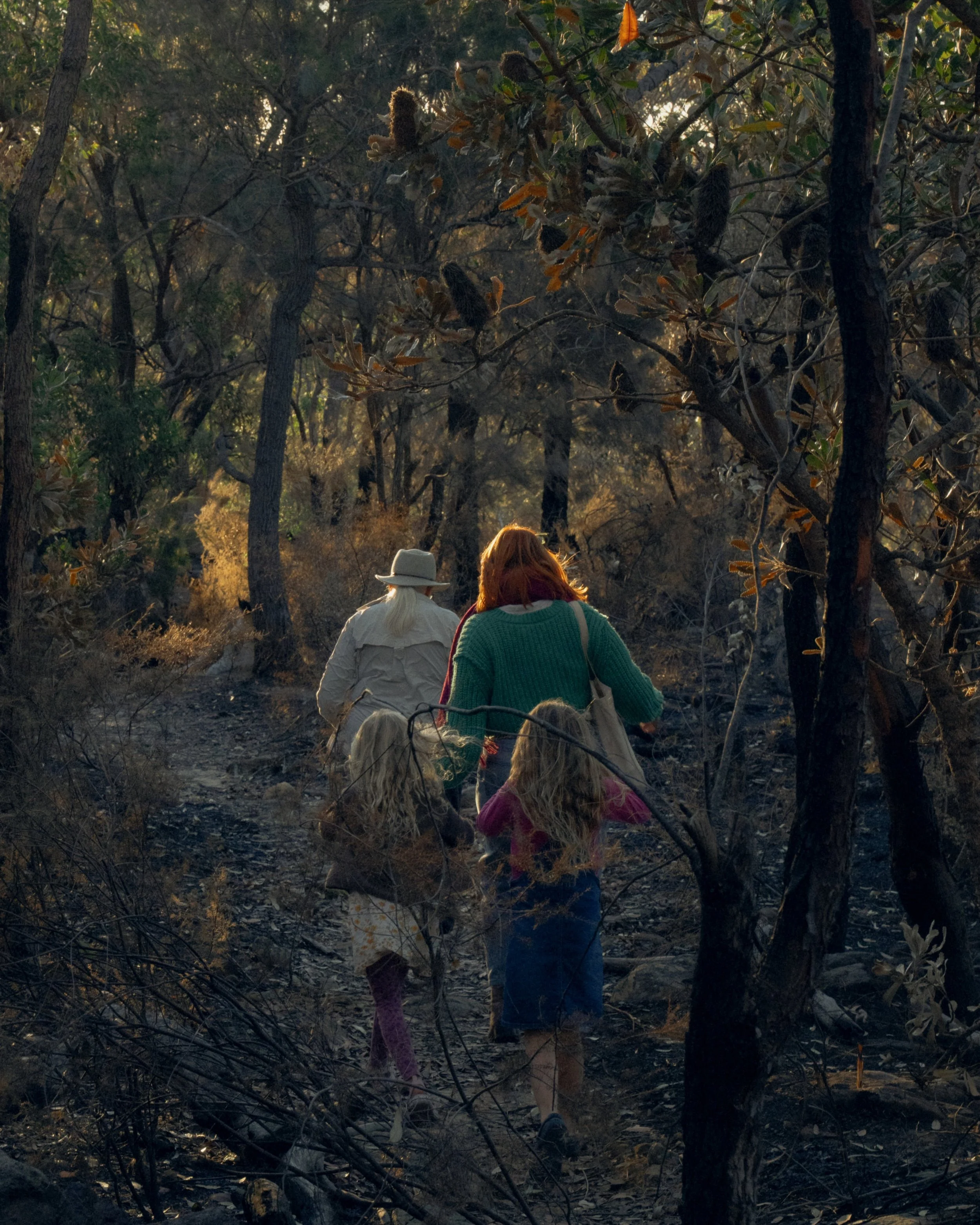 Three generations of love 🤍

An autumn story, on one cold, crisp evening in May.

A smell of smoked, ashen wood, burnt for its own good,
fills up the lungs of four brave women with a longing for an adventure, a spirit of wonder. 

Warm setting sun c