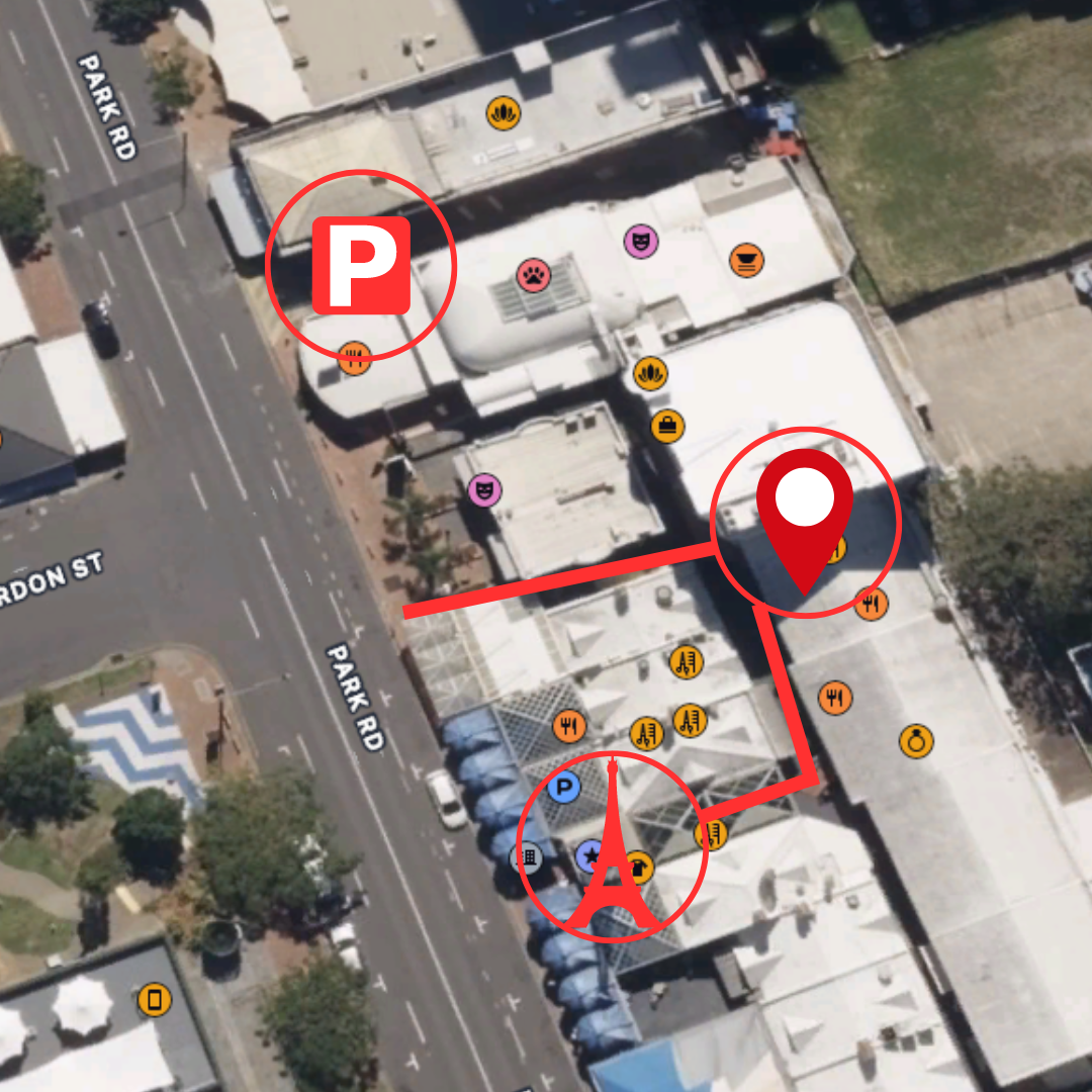 Aerial view of Define Clinic on park road milton