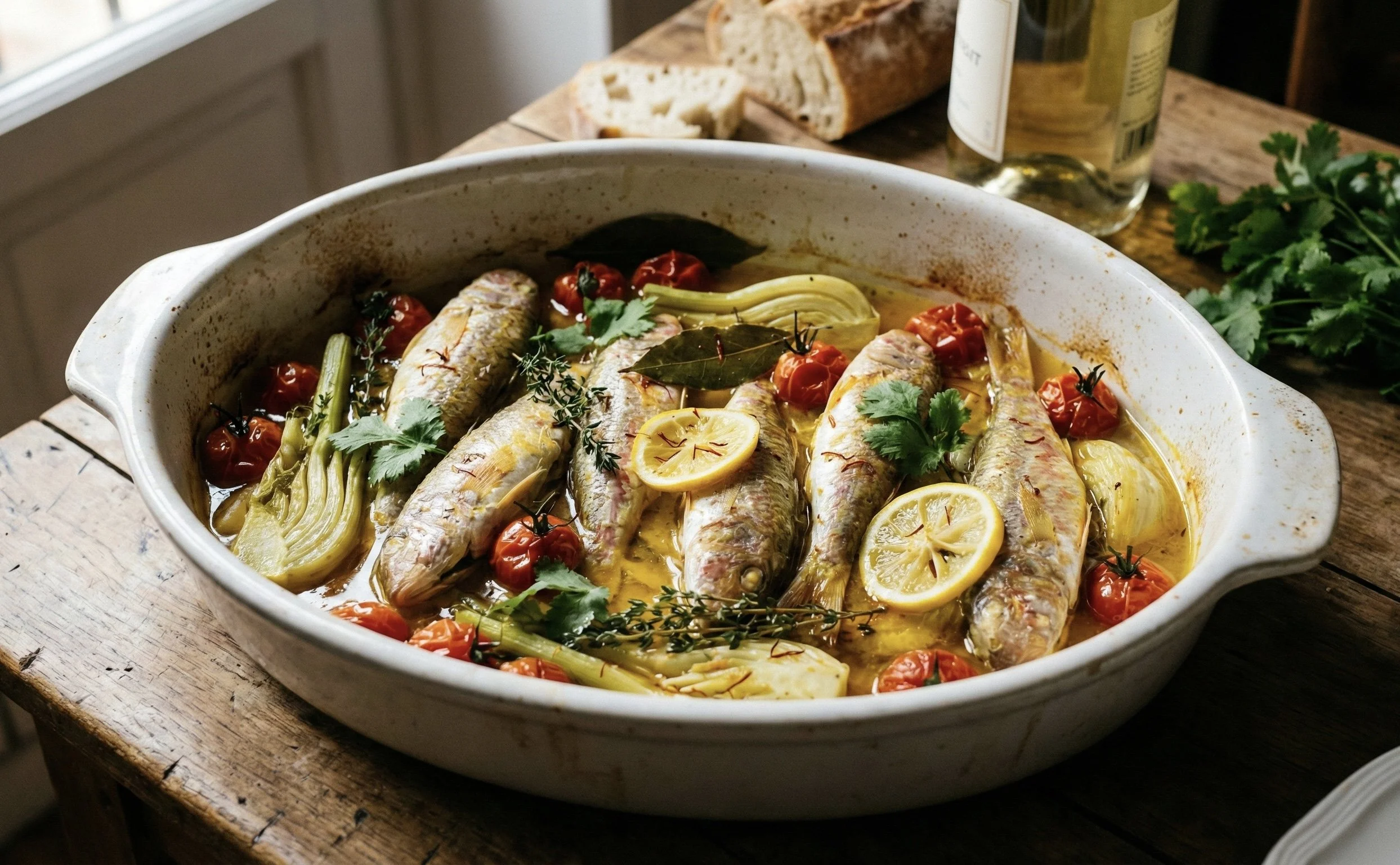 Rougets au Safran du cordon-bleu