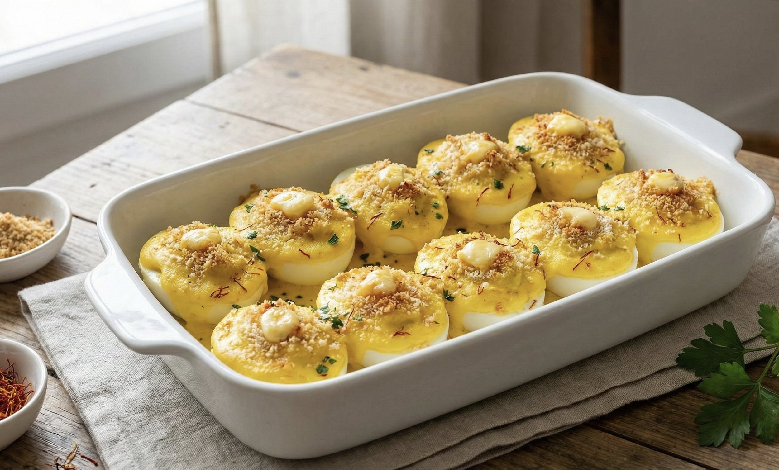 Les œufs farcis au Safran du cordon-bleu