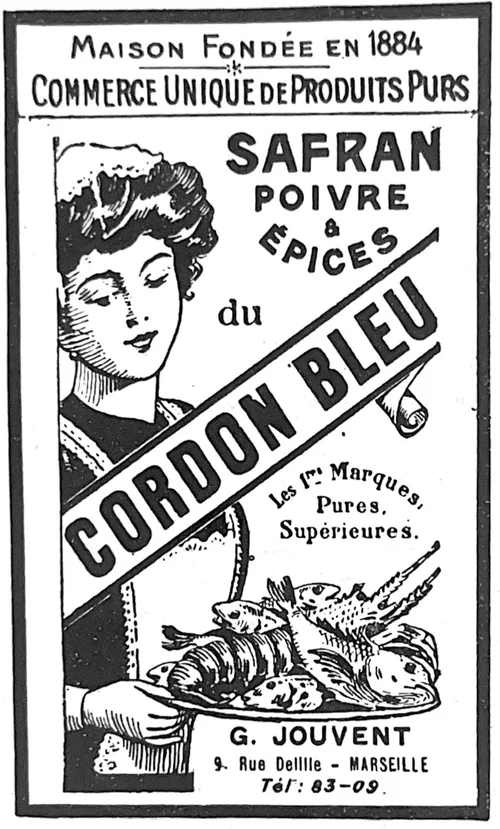 Affiche ancienne de la maison Safran, poivre et épices du Cordon Bleu