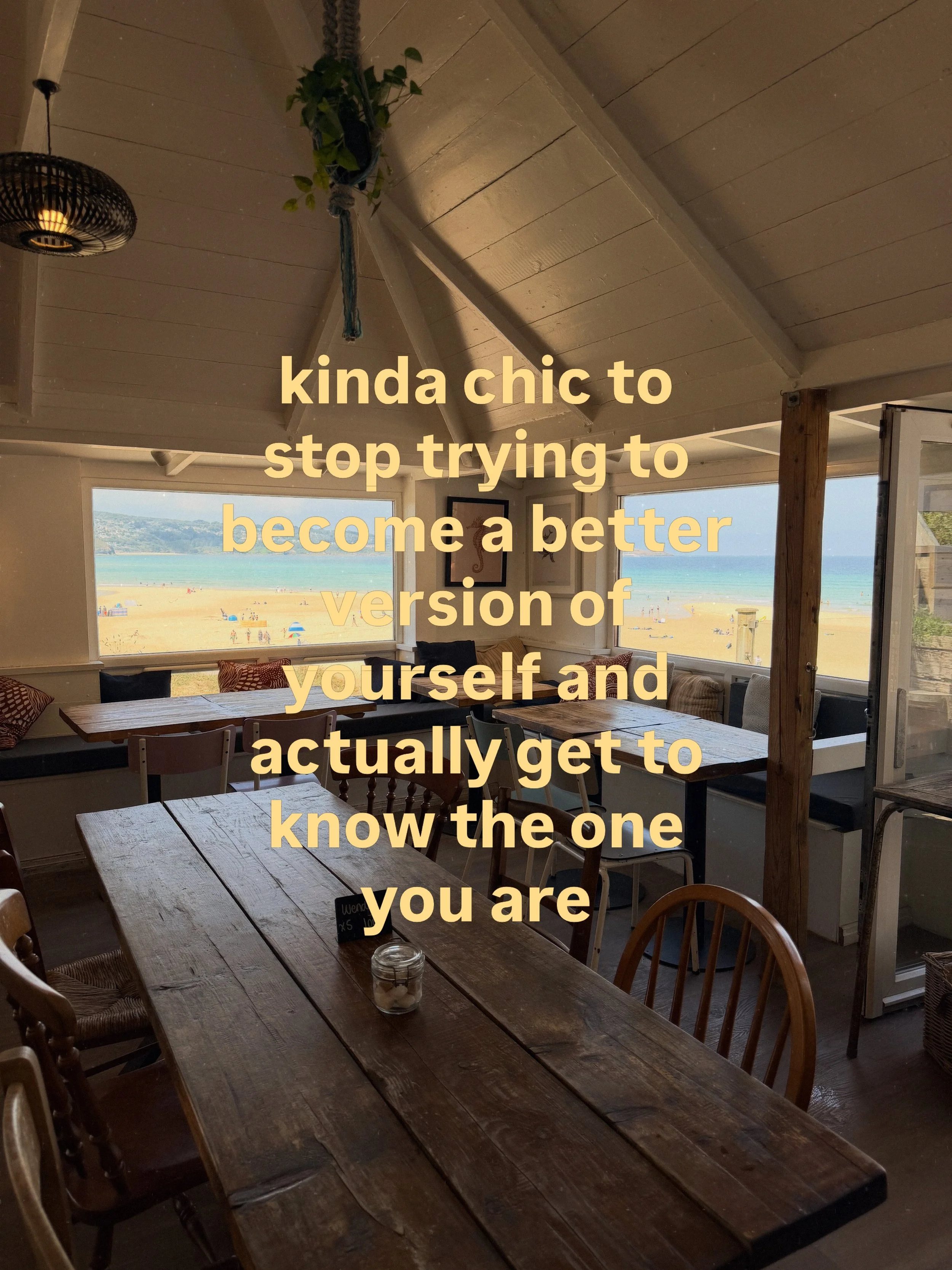 Kinda Chic - Trauma edition ✨

There&rsquo;s a very fine line between self-development and constantly sending yourself the message that who you are right now isn&rsquo;t quite good enough.

You&rsquo;re allowed to want growth without making your curr