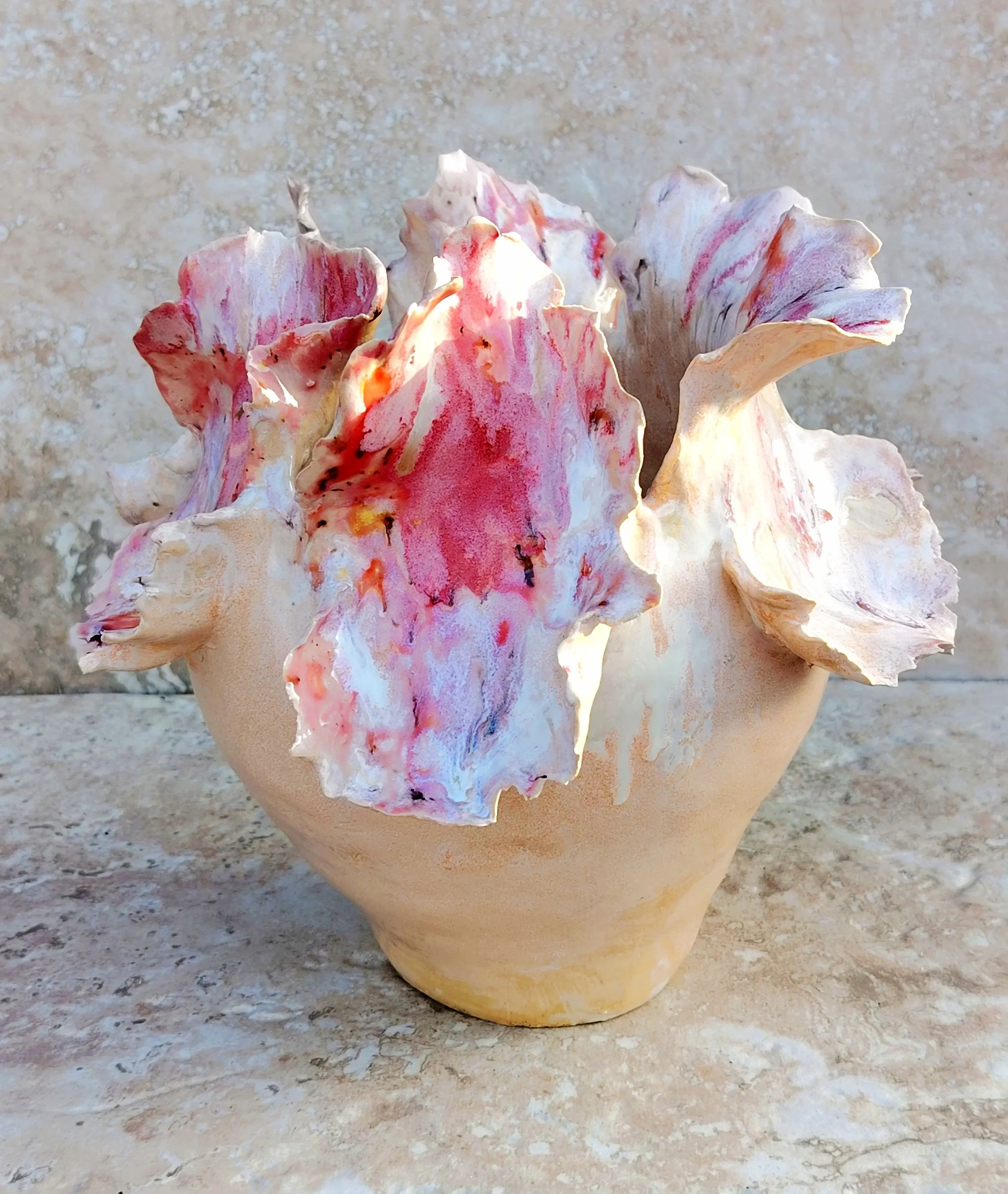 Elegance in Bloom, Handmade Artisan Vase