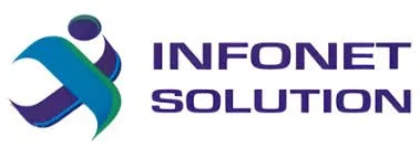 Company logo for Infonet Solution featuring stylized abstract figures and text.