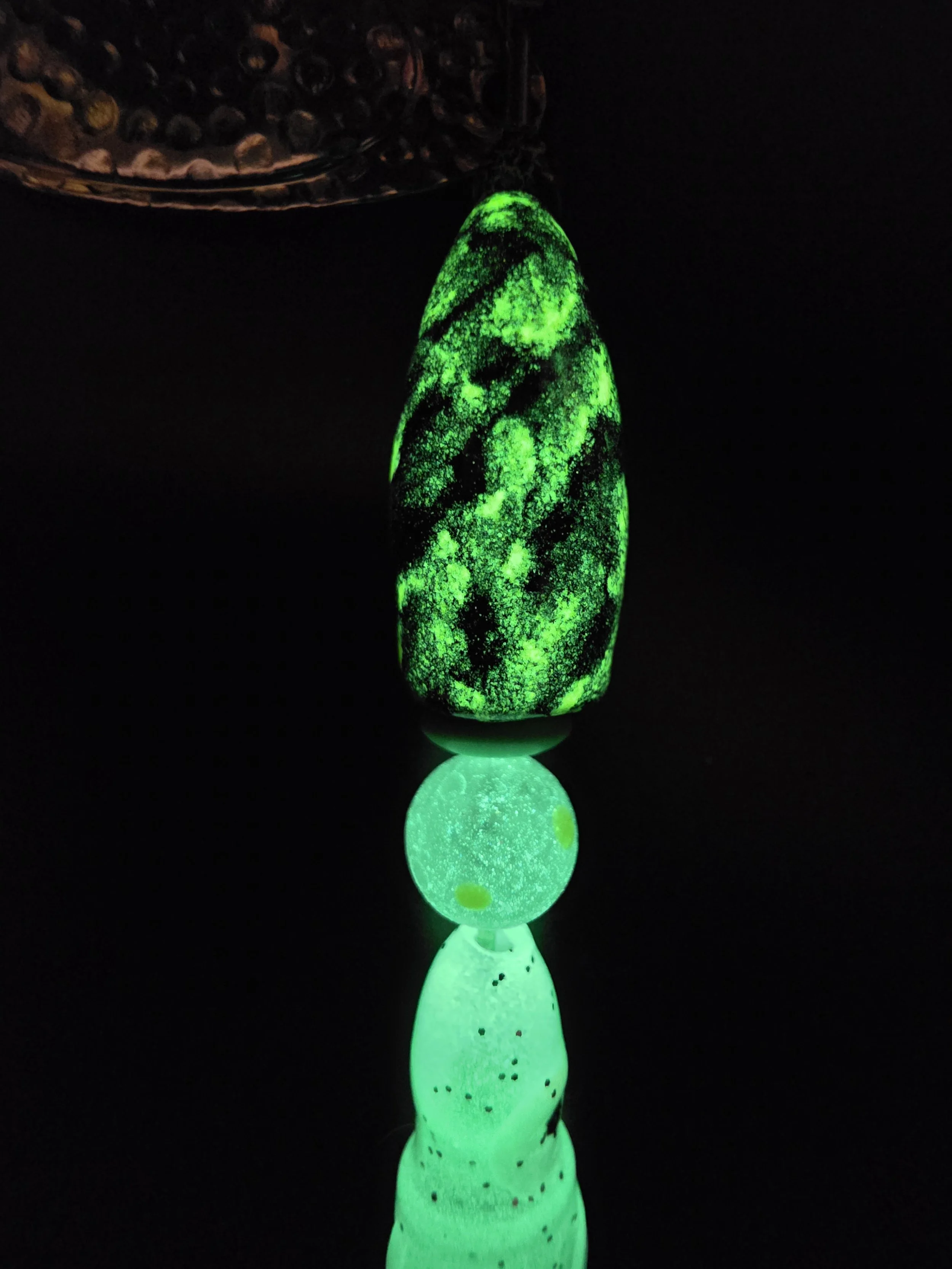 The Monster 3/4 oz fishing lure in Chartreuse Green and Black by NW CUSTOM LURES