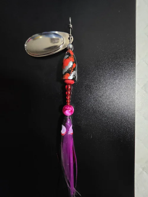The Red Camo 2 fishing spinner