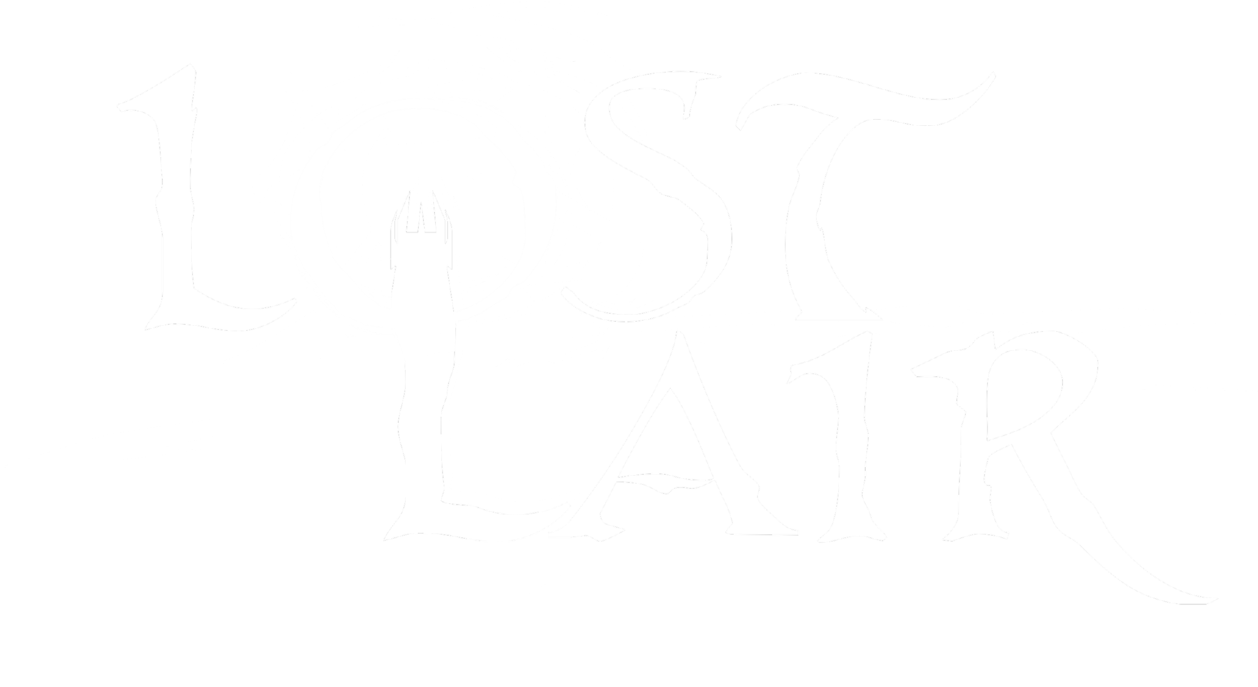 White gothic-style text on a black background reading "Lost Year".