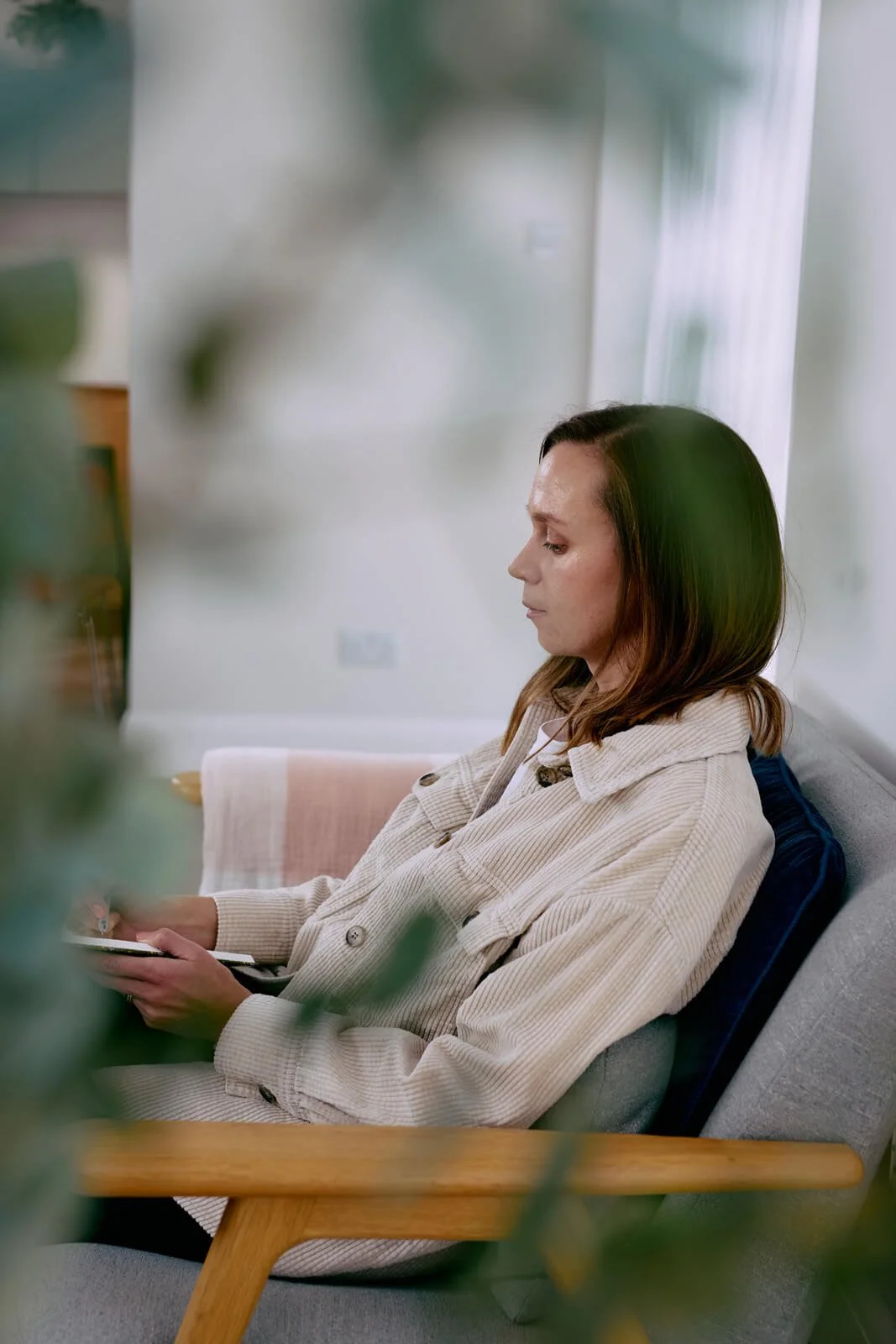 A peaceful and private therapy space designed for confidential counselling sessions online