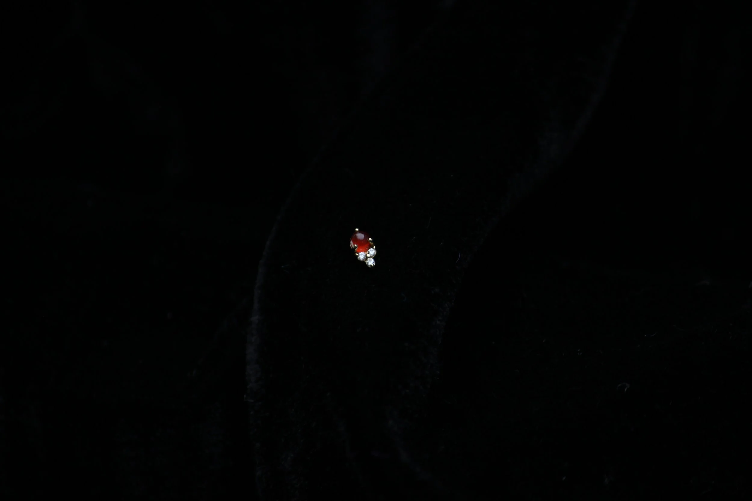Betsy - Garnet & White CZ