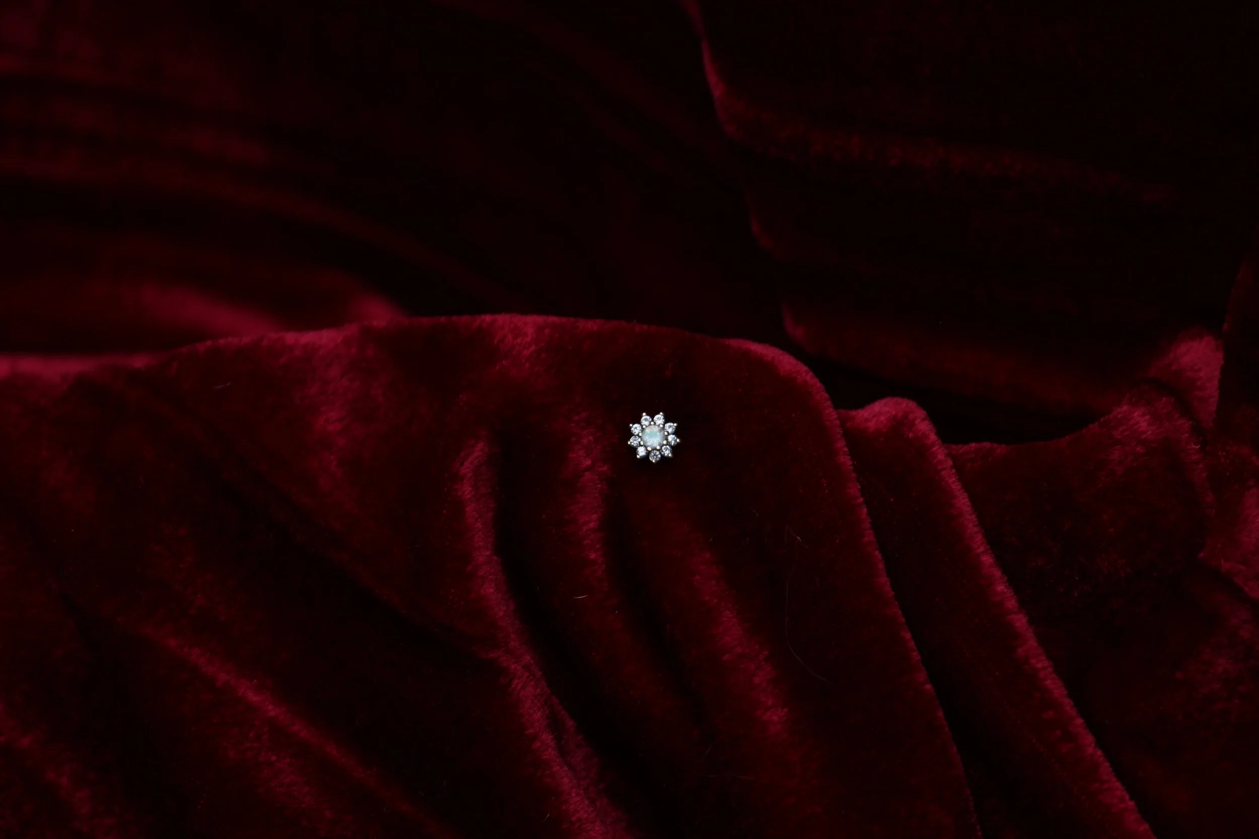 Eloise Flower - 14k White Gold