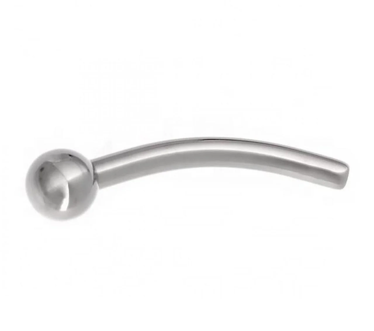 Titanium curved Barbell - Threadless with fixed ball