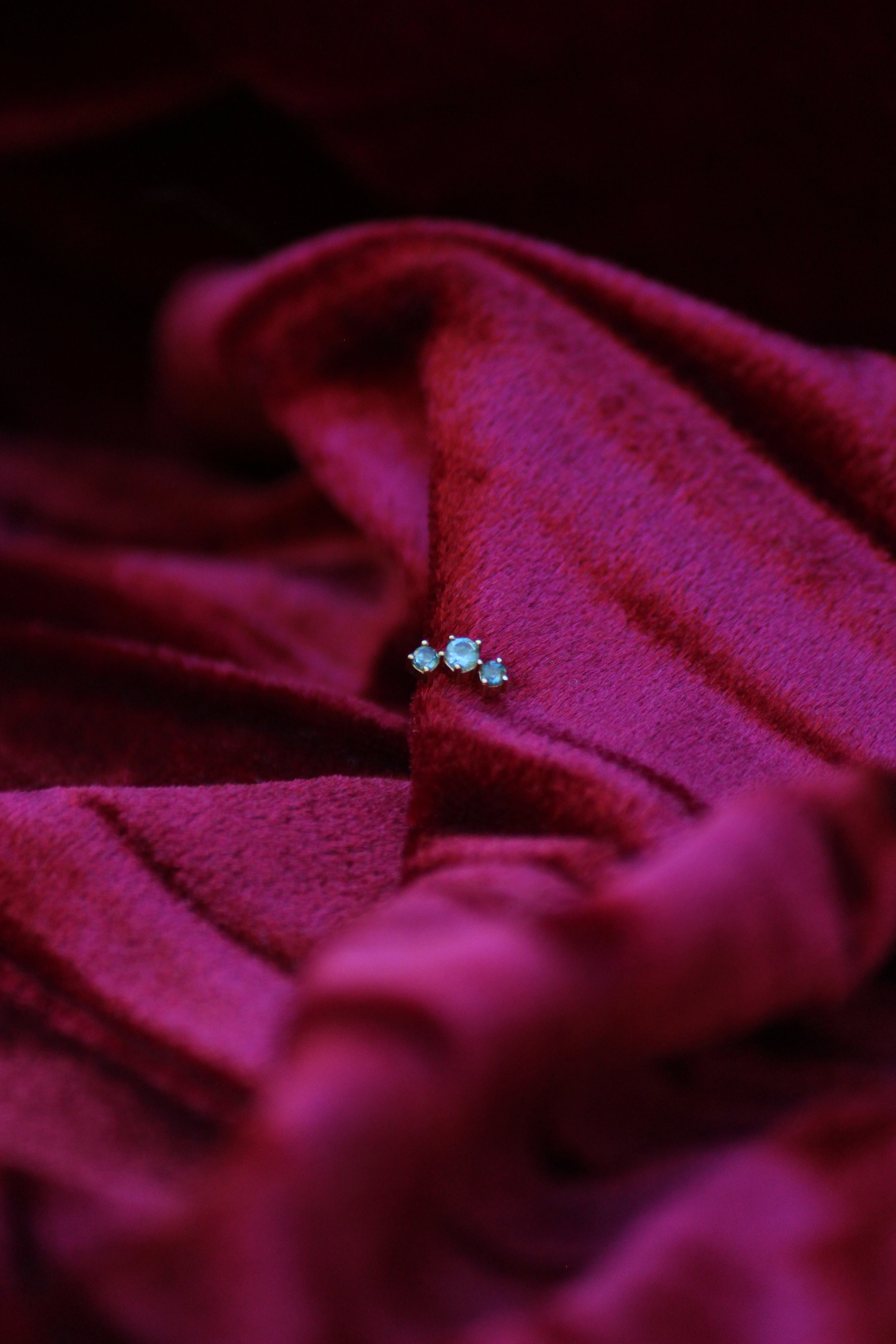 Three Sisters - Swiss Blue Topaz