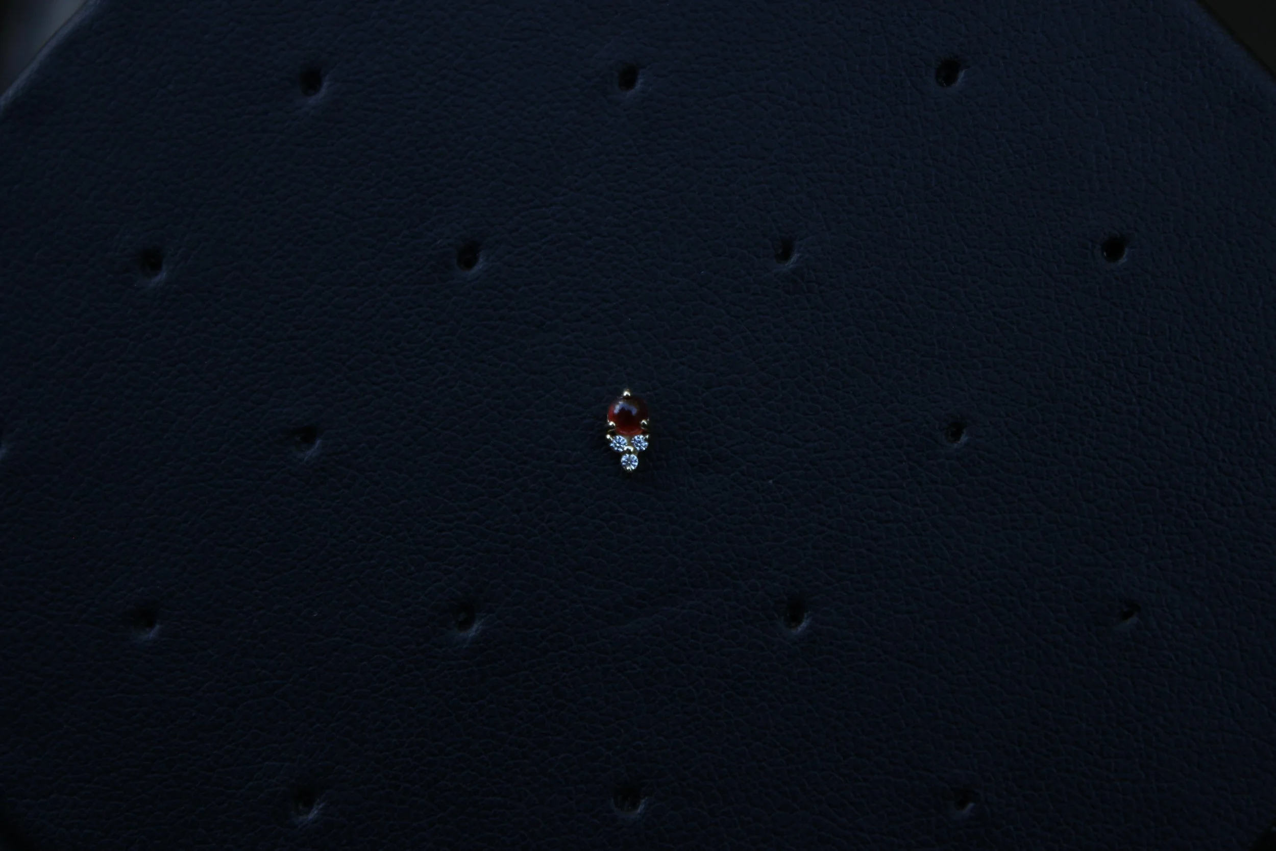 Betsy - Garnet & White CZ