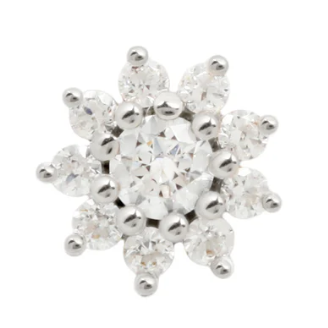 Eloise Flower - 14k White Gold