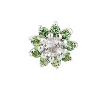 Eloise Flower -14k White Gold