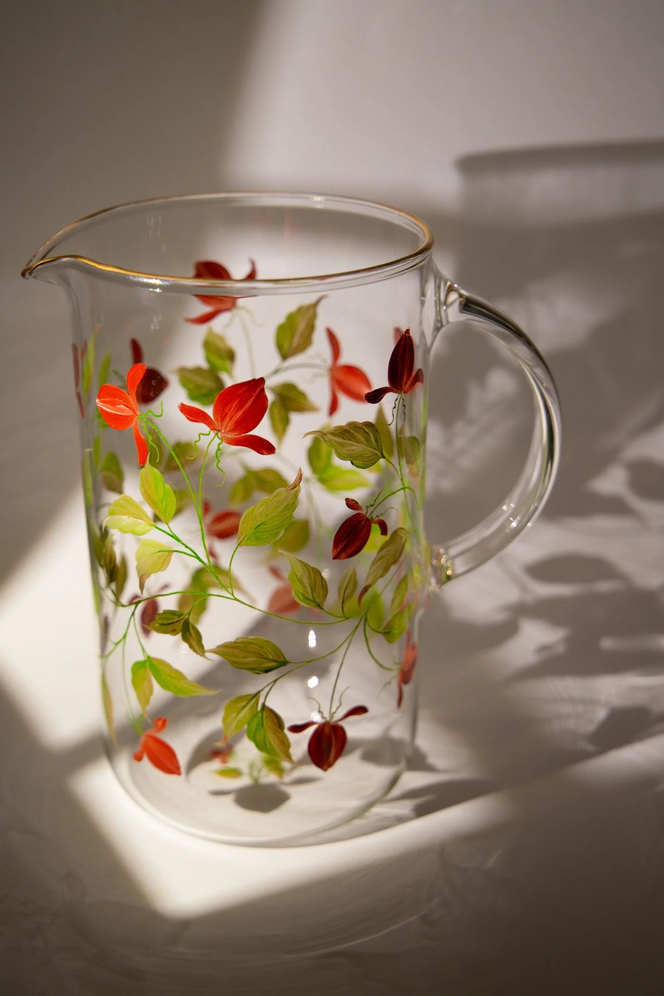 Pichet en verre - Braises d'automne