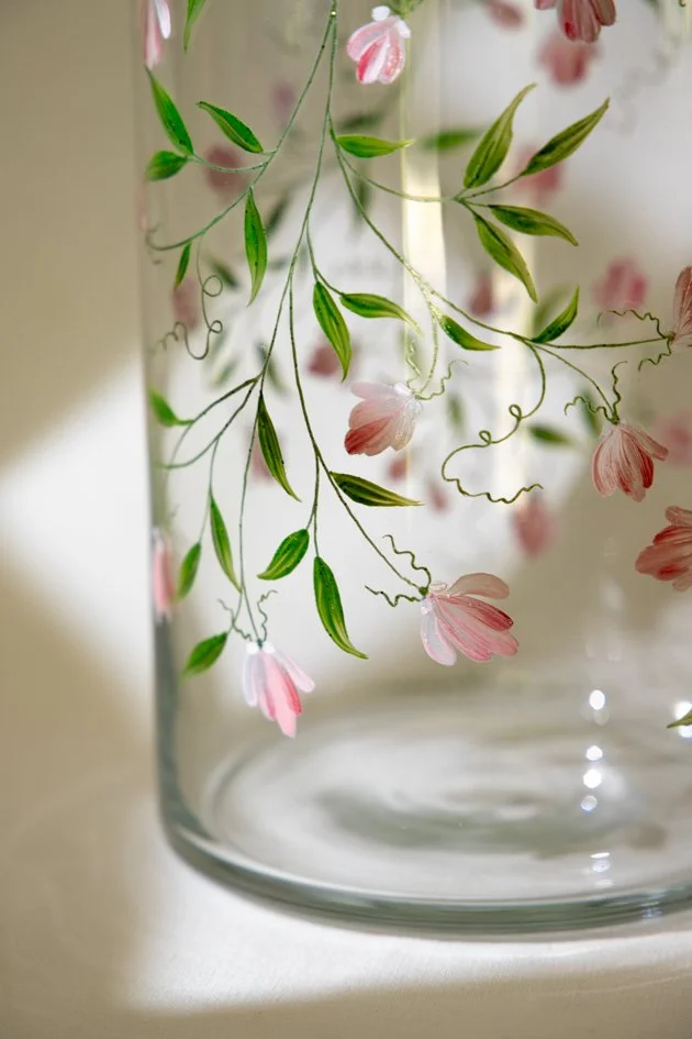 Grand vase - Liserons roses