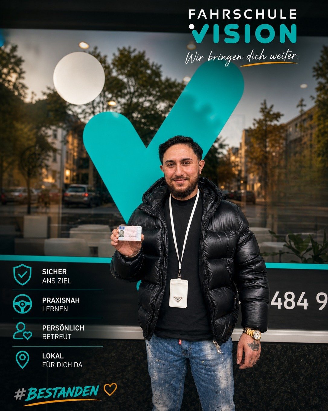 Mission erf&uuml;llt 😎🚙
F&uuml;hrerschein bestanden und damit den n&auml;chsten gro&szlig;en Schritt geschafft 🎉🙌
Mit Einsatz, Geduld und starken Fahrstunden ging&rsquo;s heute erfolgreich ans Ziel.
Wir freuen uns riesig mit dir und w&uuml;nschen