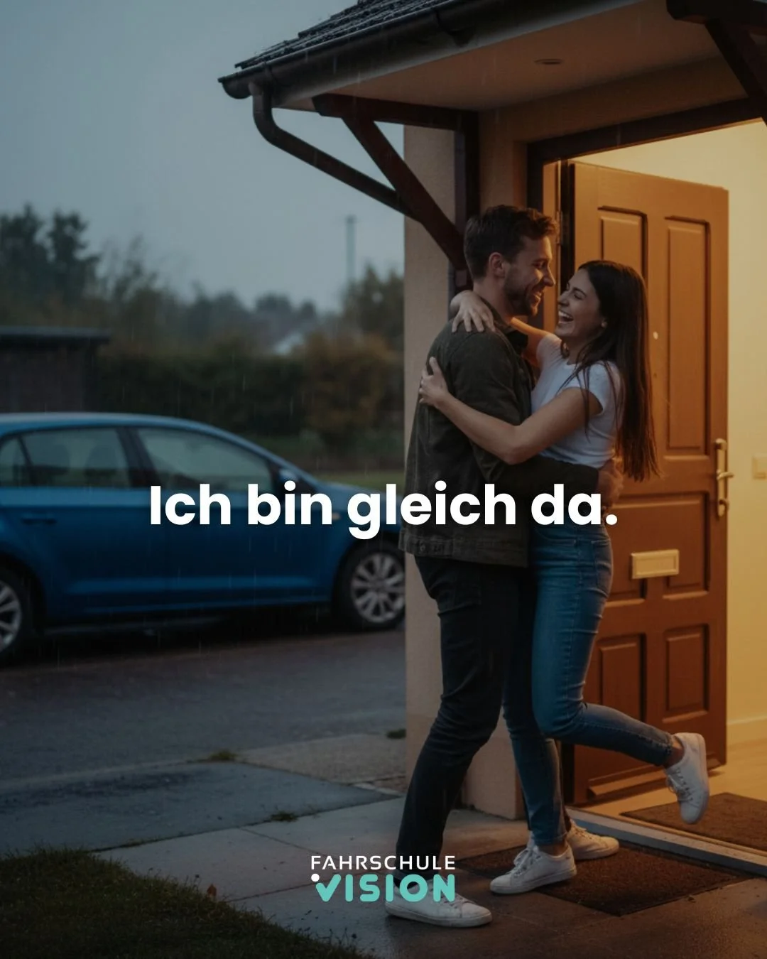 Es ist sp&auml;t. Drau&szlig;en regnet es 🌧️
Trotzdem steigst du ins Auto, drehst die Musik auf und f&auml;hrst genau zu der Person, die du sehen willst 🚙❤️

Keine Diskussion mit Fahrpl&auml;nen.
Kein &bdquo;Ich finde keine Verbindung&ldquo;.
Keine