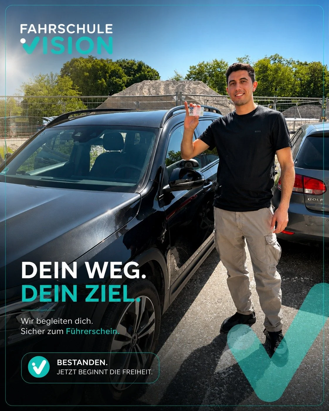 Herzlichen Gl&uuml;ckwunsch zum bestandenen F&uuml;hrerschein! 🎉🚙

Ab heute hei&szlig;t es: mehr Freiheit, mehr M&ouml;glichkeiten und deutlich weniger &bdquo;Wann f&auml;hrt der Bus?&ldquo; 😄

Der F&uuml;hrerschein ist mehr als nur eine bestanden