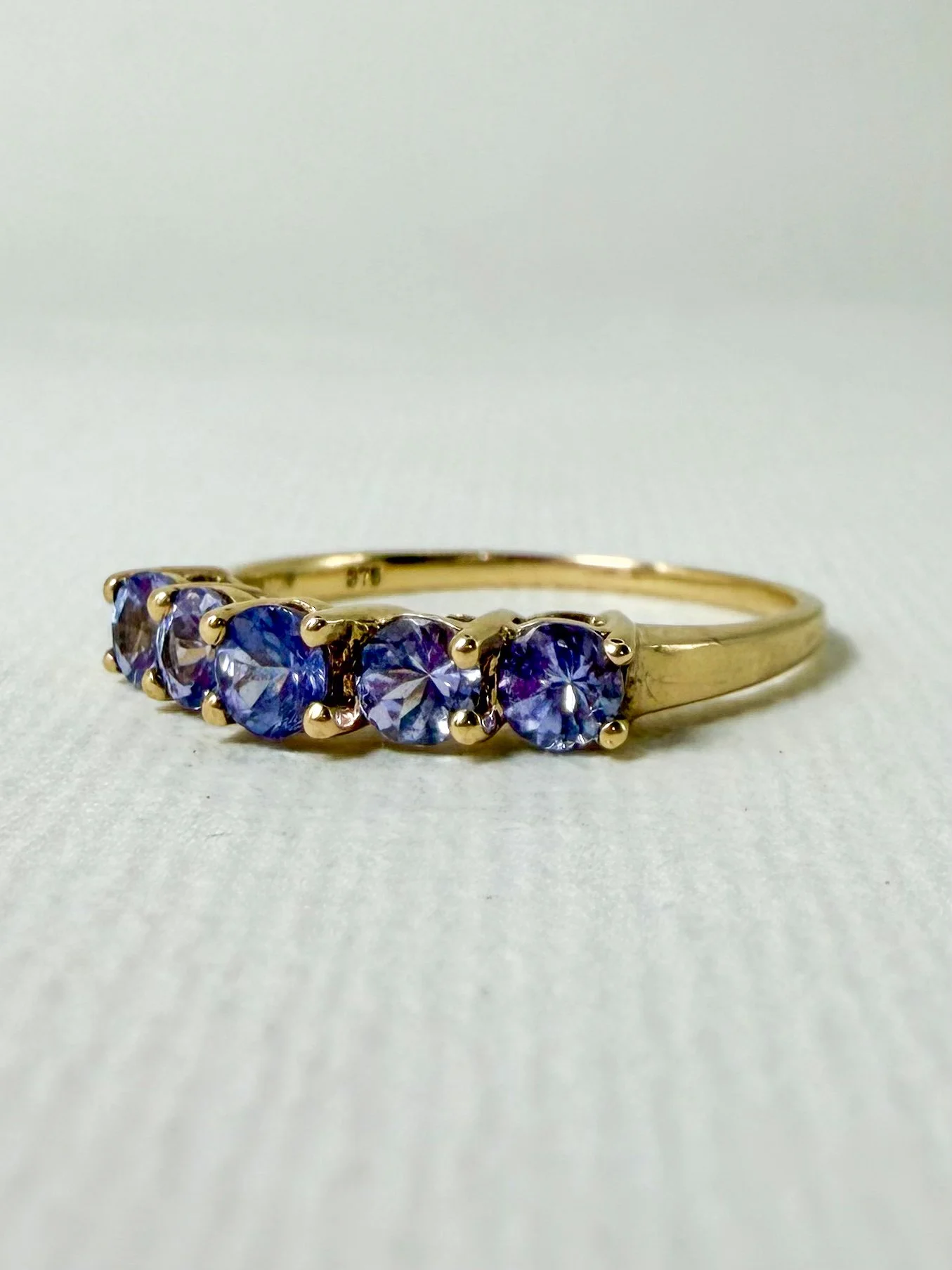 Tanzanite row ring